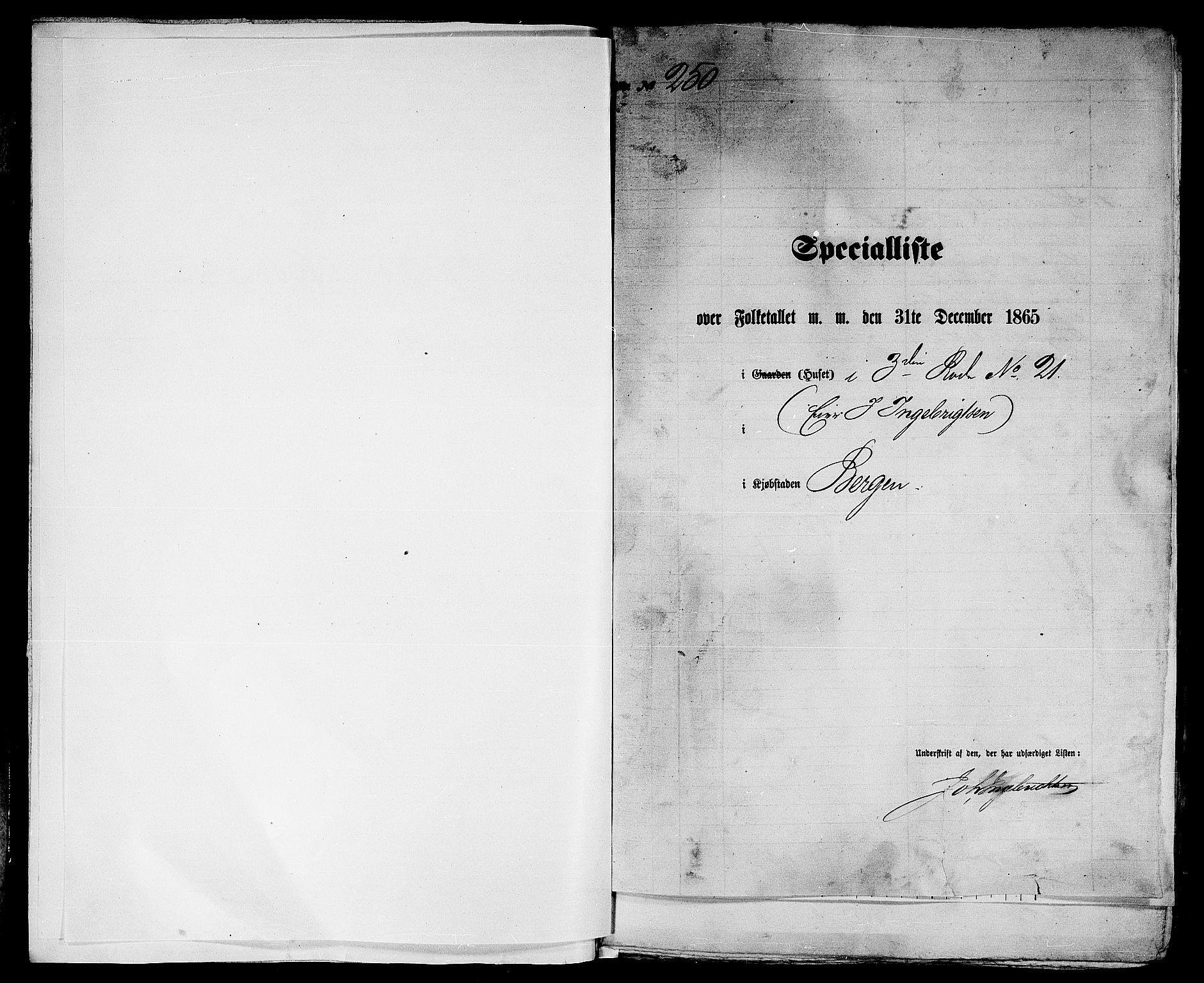 RA, 1865 census for Bergen, 1865, p. 550