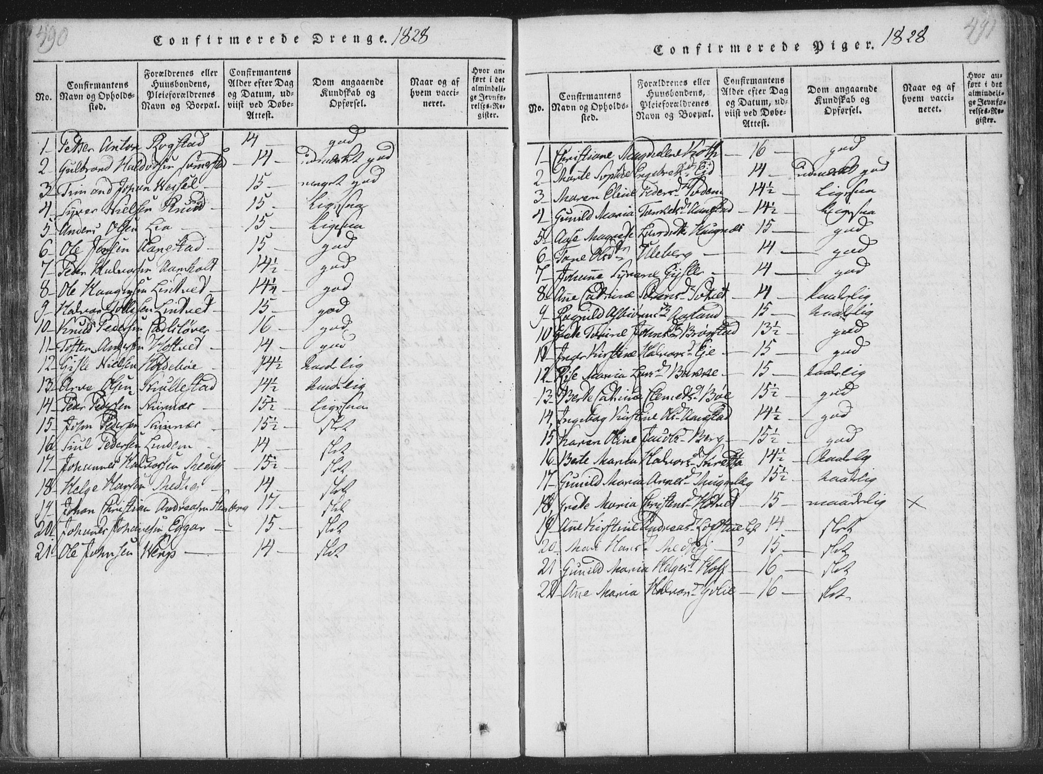 Sandsvær kirkebøker, SAKO/A-244/F/Fa/L0004: Parish register (official) no. I 4, 1817-1839, p. 490-491