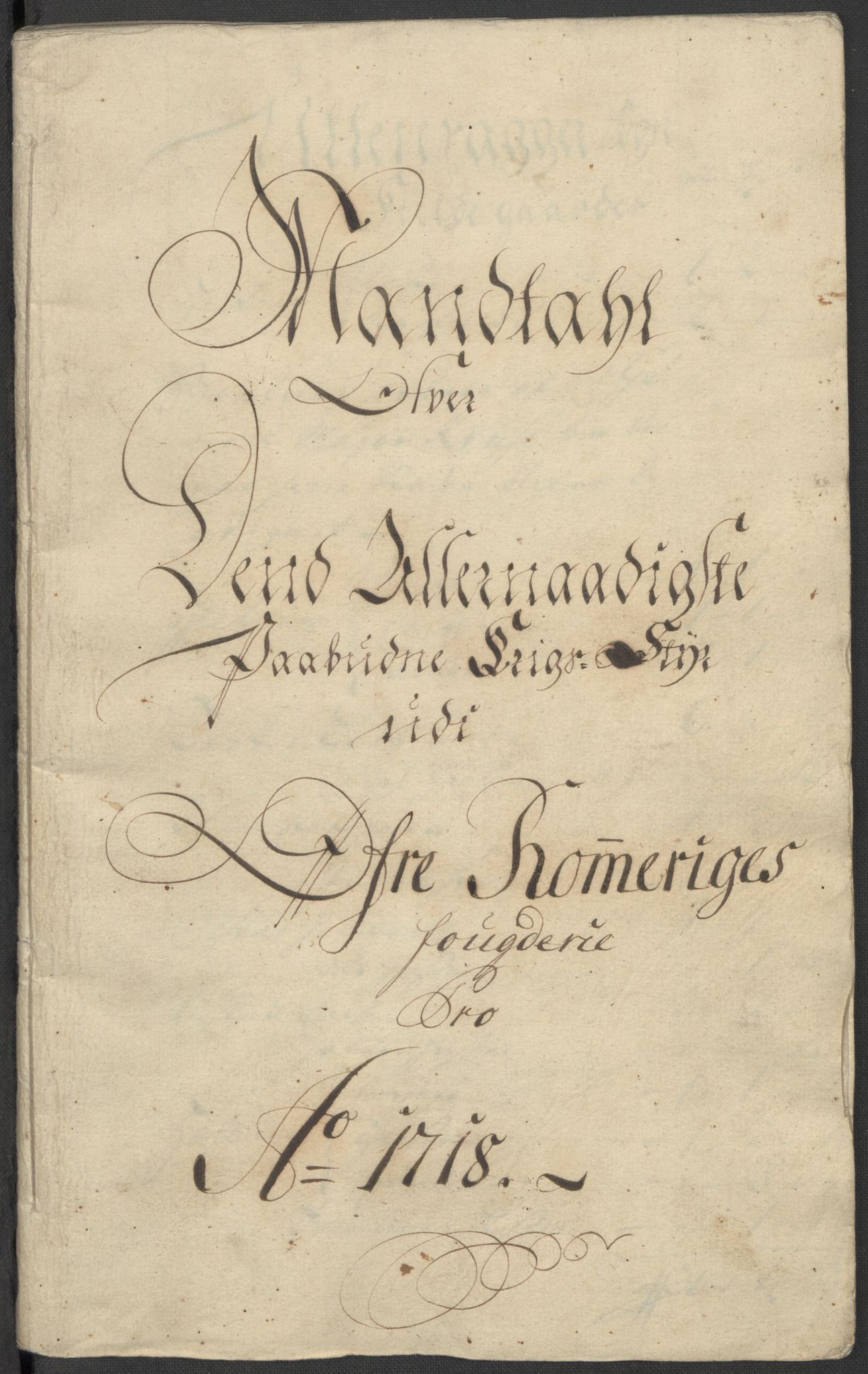 Rentekammeret inntil 1814, Reviderte regnskaper, Fogderegnskap, RA/EA-4092/R12/L0727: Fogderegnskap Øvre Romerike, 1718, p. 157