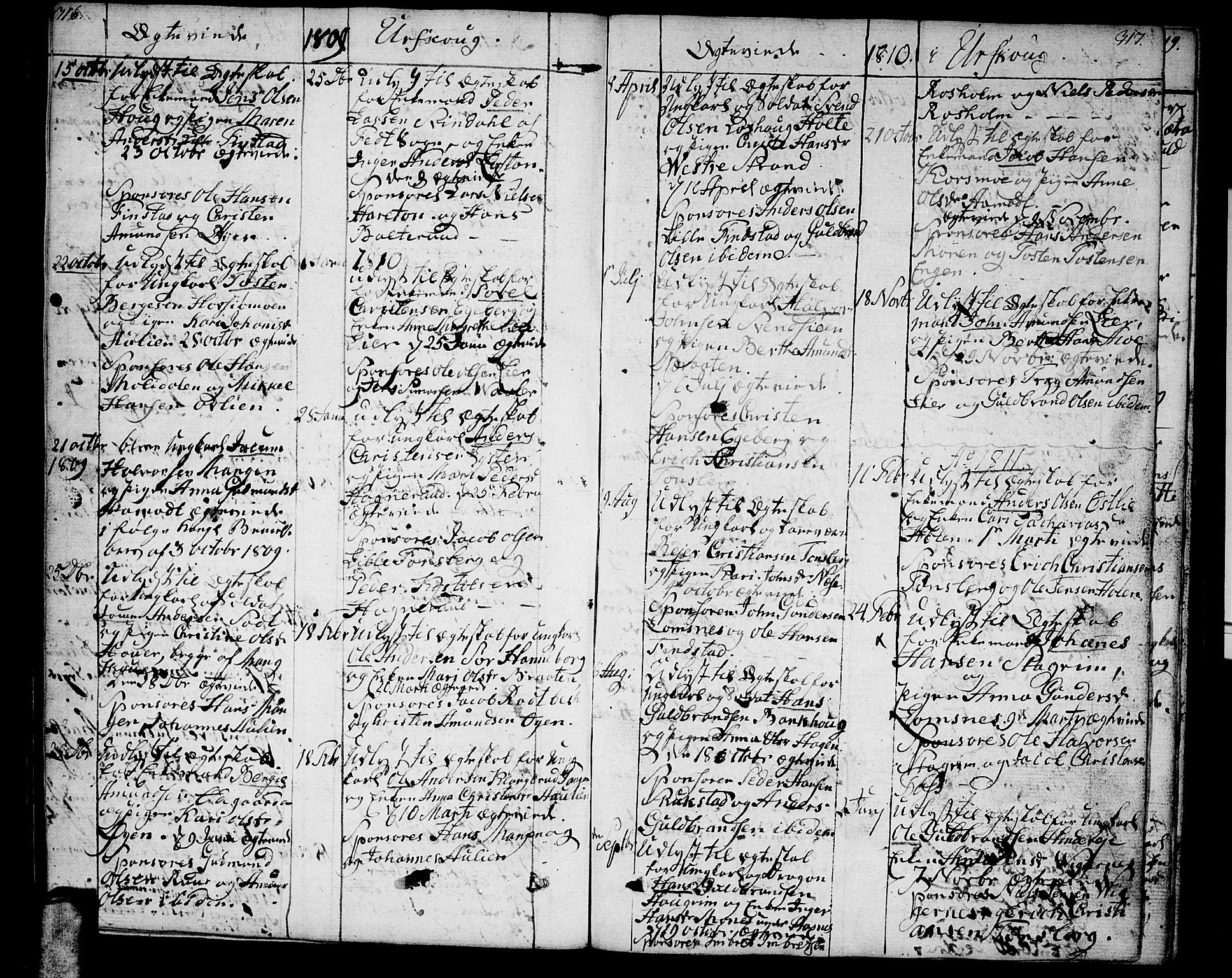 Aurskog prestekontor Kirkebøker, SAO/A-10304a/F/Fa/L0004: Parish register (official) no. I 4, 1807-1814, p. 316-317