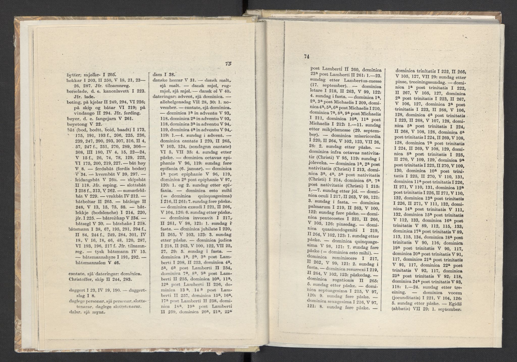 Publikasjoner utgitt av Arkivverket, PUBL/PUBL-001/C/0008: Sakregister, 1548-1567, p. 73-74
