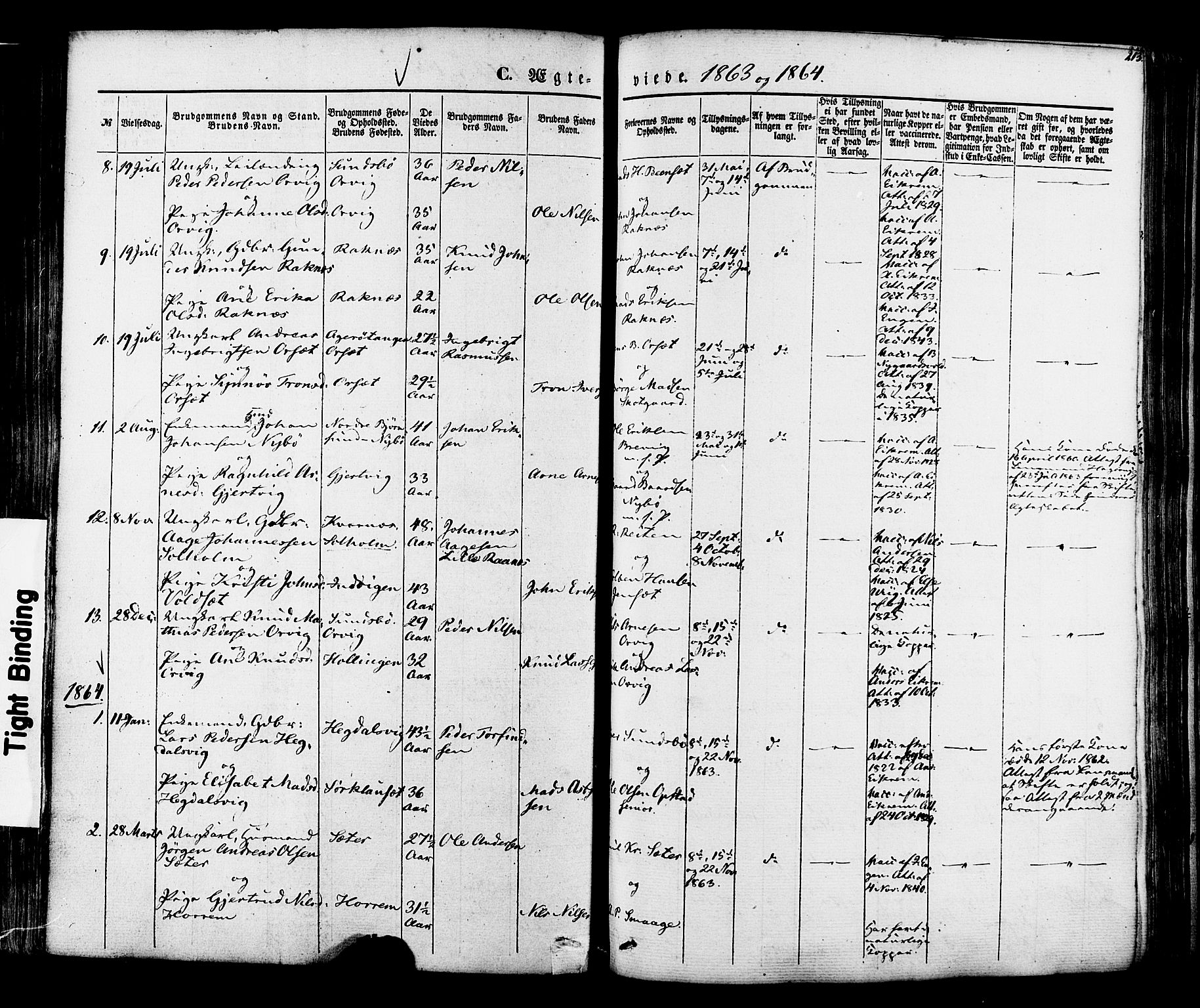 Ministerialprotokoller, klokkerbøker og fødselsregistre - Møre og Romsdal, SAT/A-1454/560/L0719: Parish register (official) no. 560A03, 1845-1872, p. 213