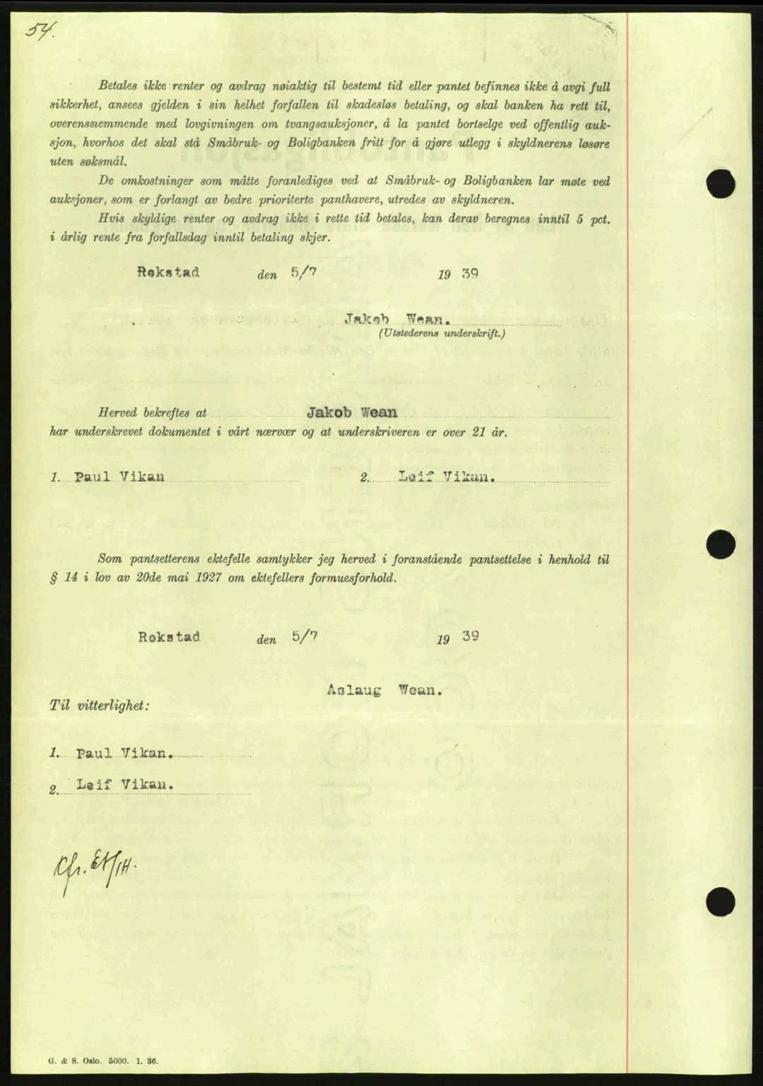 Nordmøre sorenskriveri, AV/SAT-A-4132/1/2/2Ca: Mortgage book no. B86, 1939-1940, Diary no: : 2665/1939