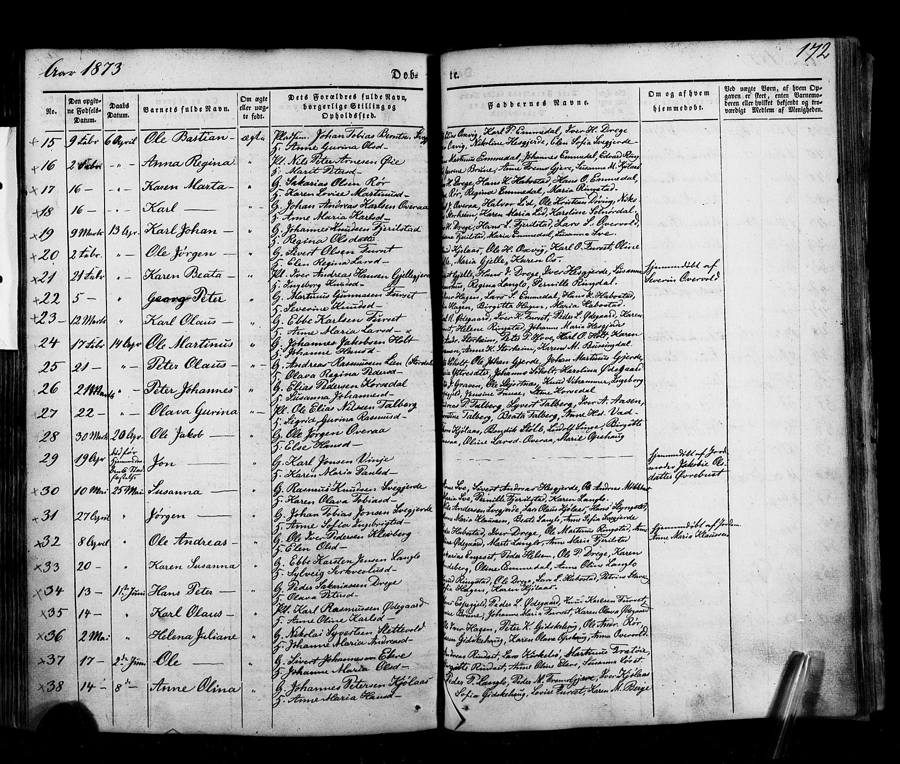 Ministerialprotokoller, klokkerbøker og fødselsregistre - Møre og Romsdal, AV/SAT-A-1454/520/L0275: Parish register (official) no. 520A05, 1844-1881, p. 172