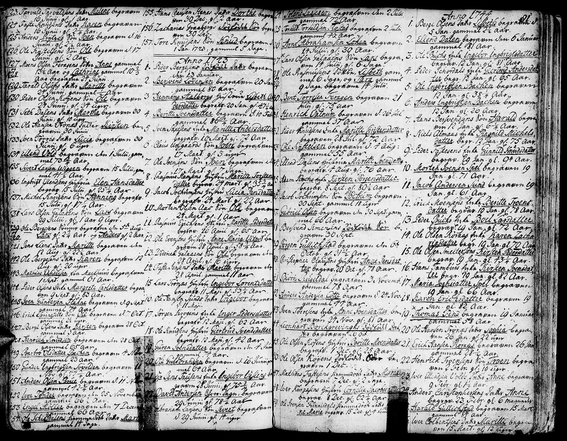 Ministerialprotokoller, klokkerbøker og fødselsregistre - Sør-Trøndelag, SAT/A-1456/681/L0925: Parish register (official) no. 681A03, 1727-1766, p. 81