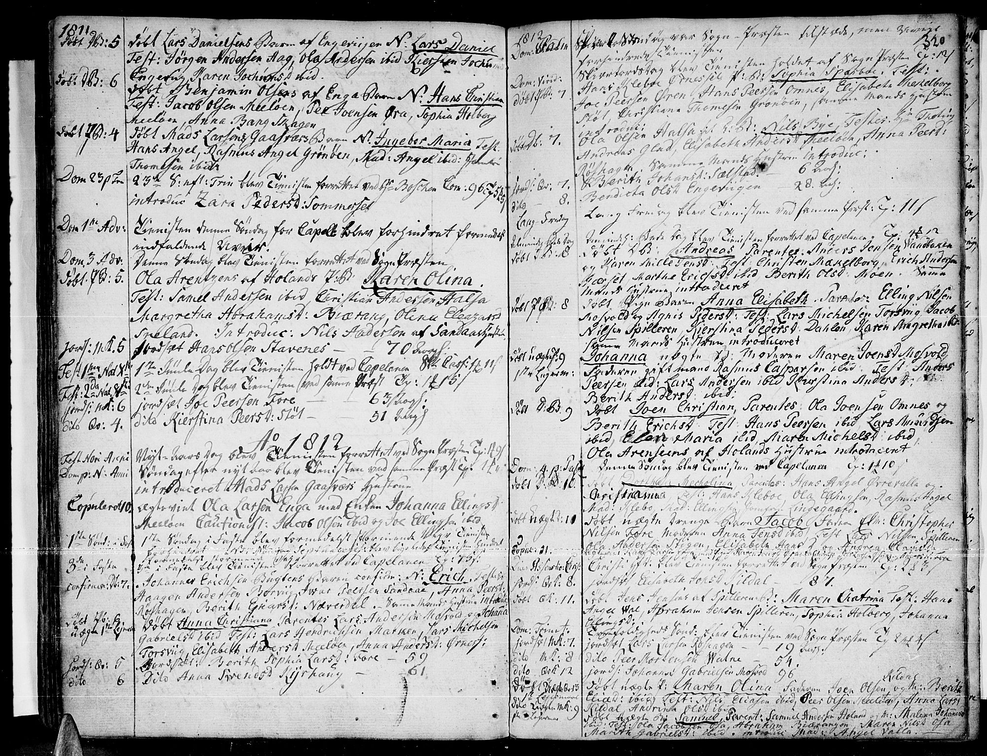 Ministerialprotokoller, klokkerbøker og fødselsregistre - Nordland, SAT/A-1459/841/L0591: Parish register (official) no. 841A03 /2, 1777-1819, p. 319-320