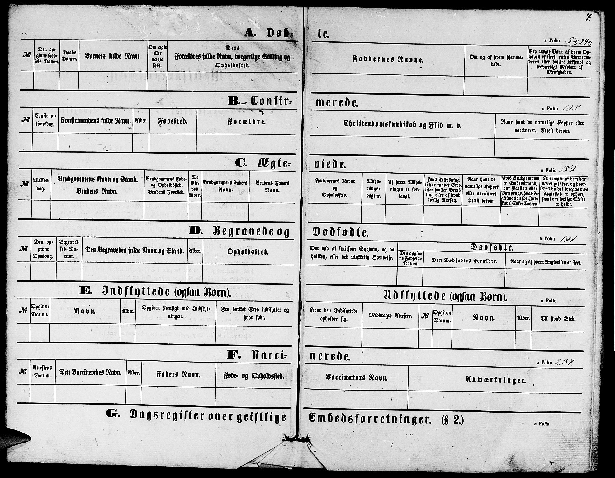 Fusa sokneprestembete, AV/SAB-A-75401/H/Hab: Parish register (copy) no. C 1, 1861-1885, p. 4