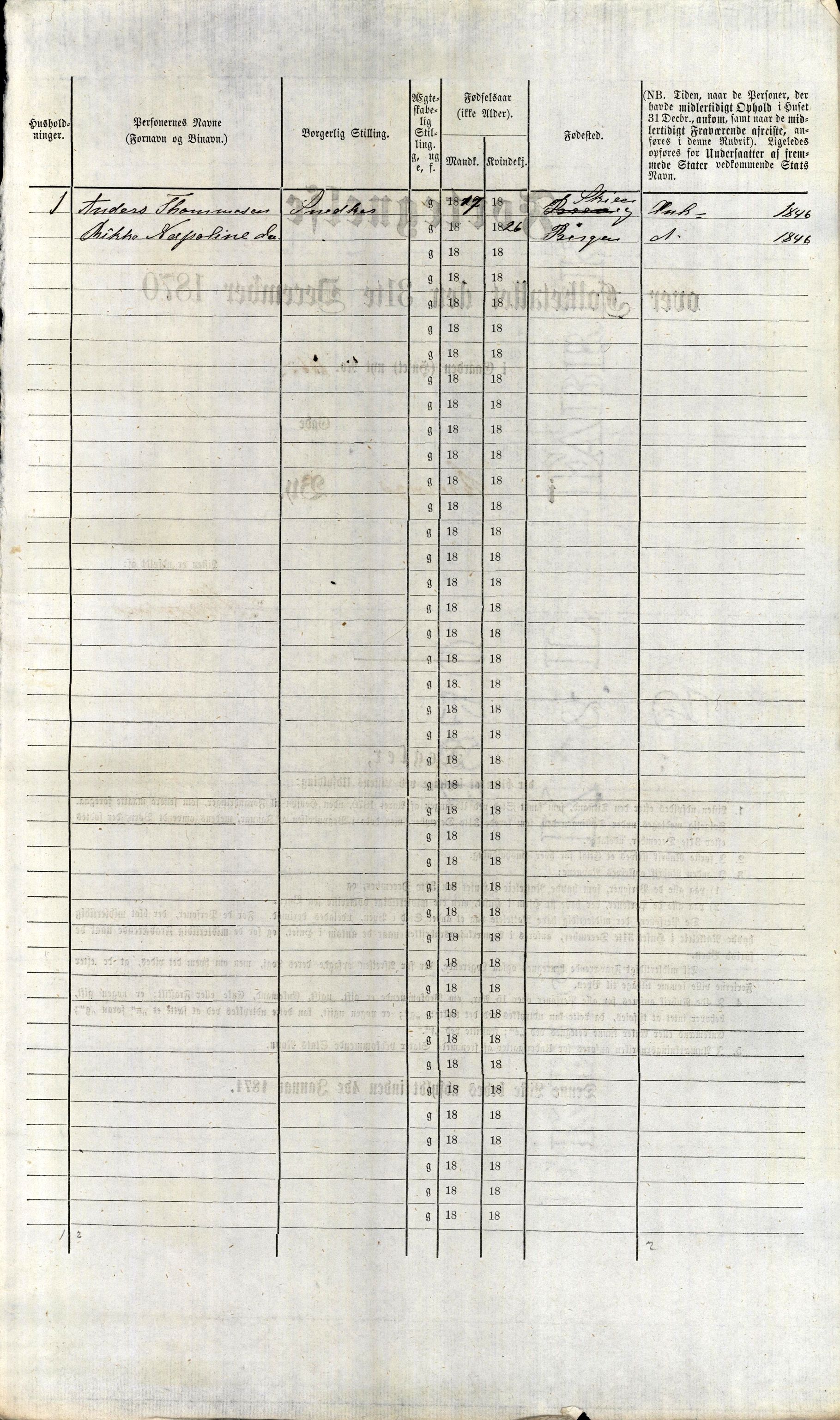 RA, 1870 census for 0804 Brevik, 1870, p. 215
