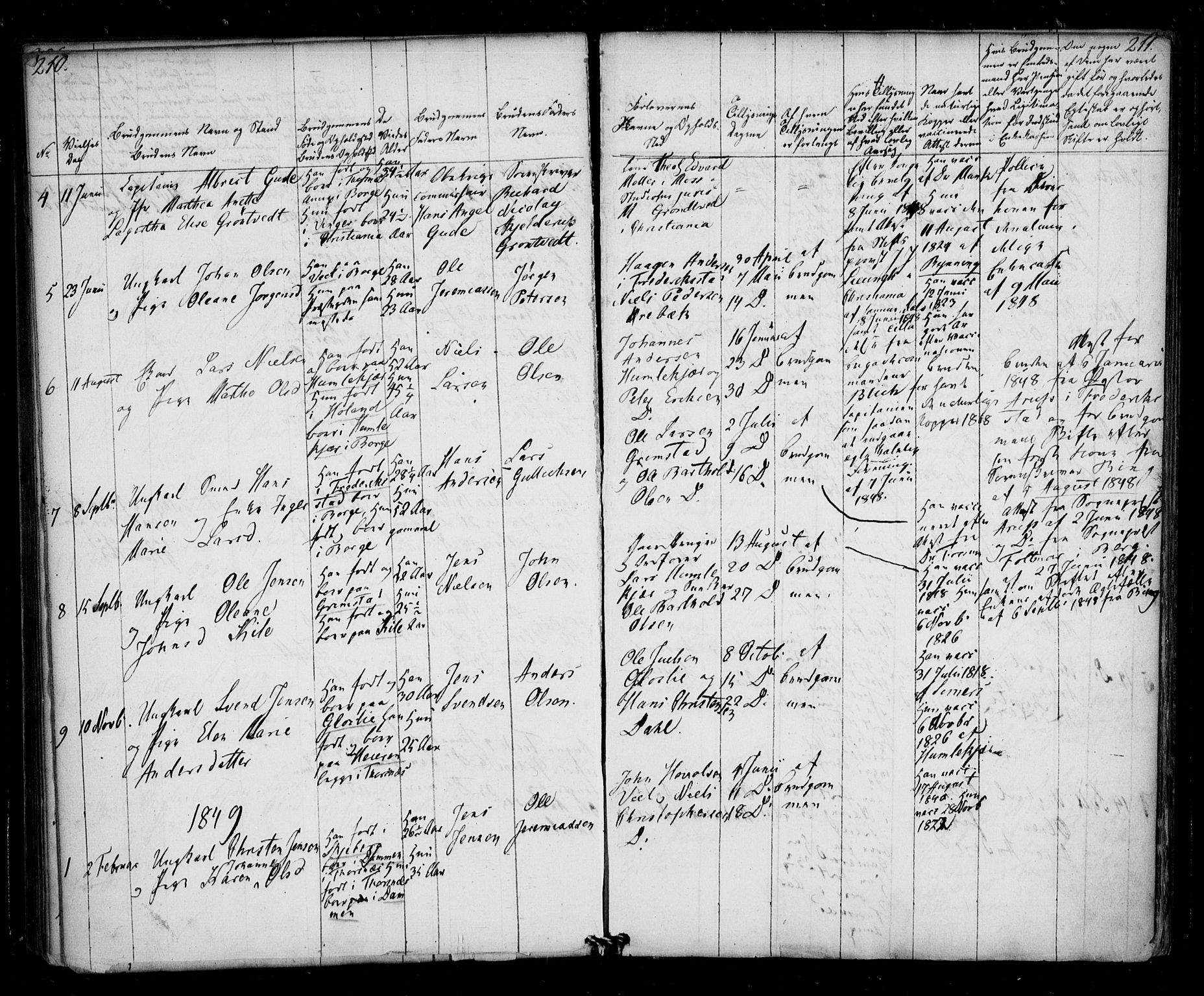 Borge prestekontor Kirkebøker, AV/SAO-A-10903/F/Fb/L0001: Parish register (official) no. II 1, 1836-1852, p. 210-211