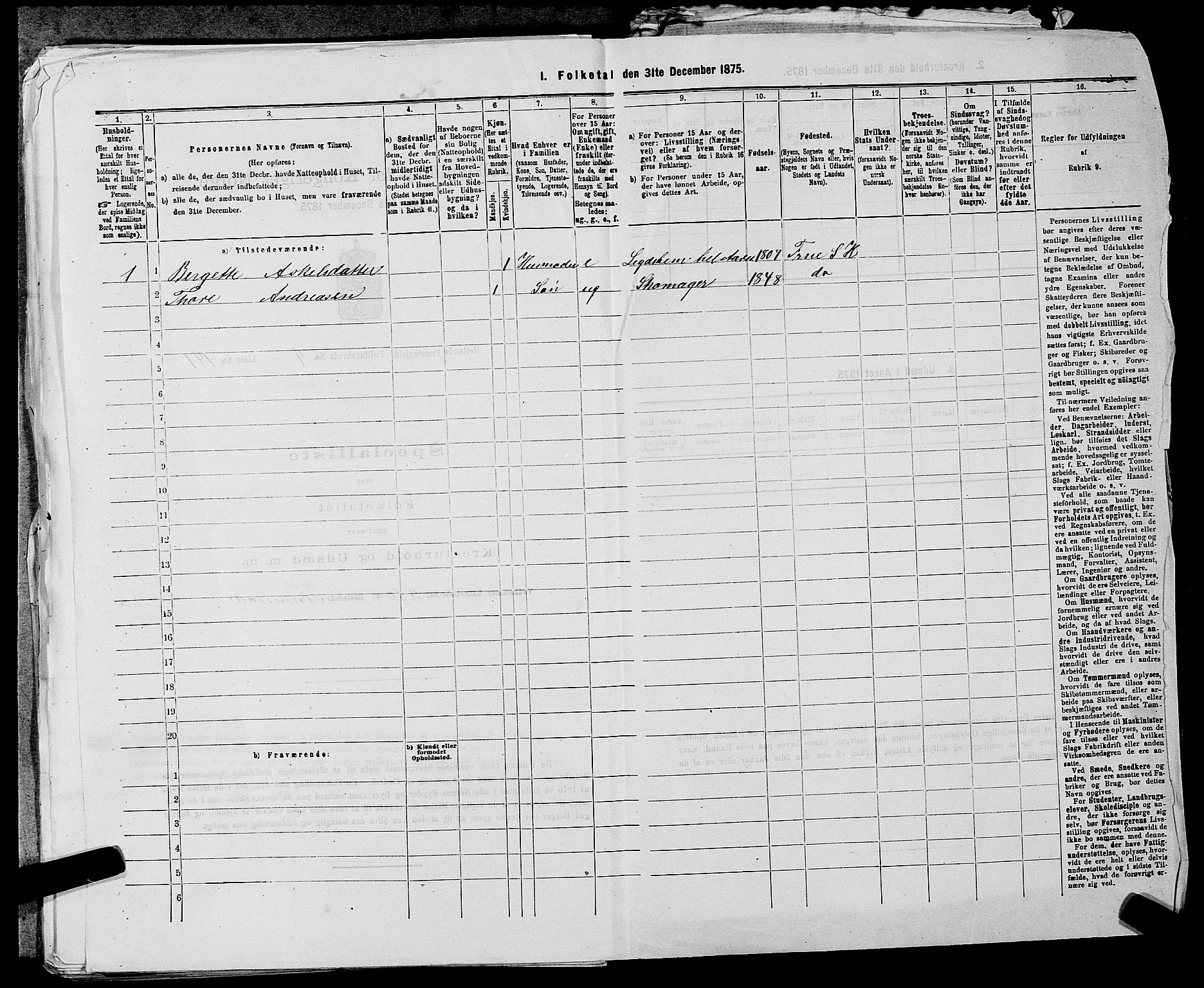 SAST, 1875 census for 1126P Hetland, 1875, p. 1049