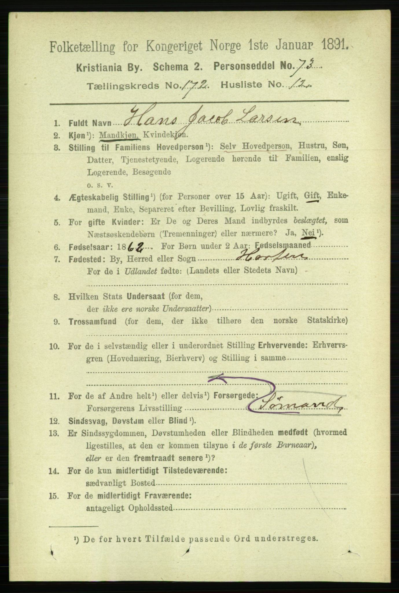 RA, 1891 census for 0301 Kristiania, 1891, p. 102258