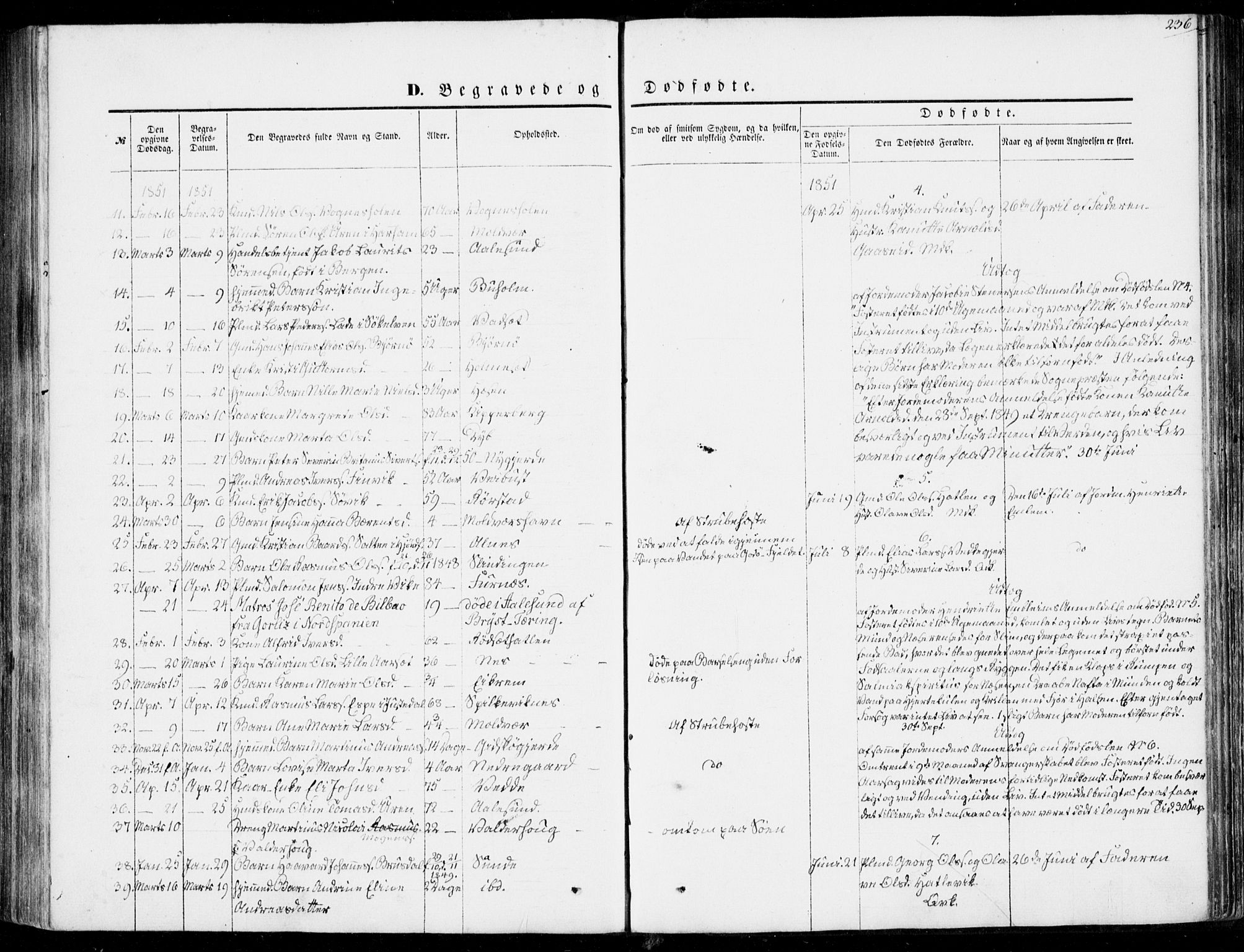 Ministerialprotokoller, klokkerbøker og fødselsregistre - Møre og Romsdal, AV/SAT-A-1454/528/L0397: Parish register (official) no. 528A08, 1848-1858, p. 236