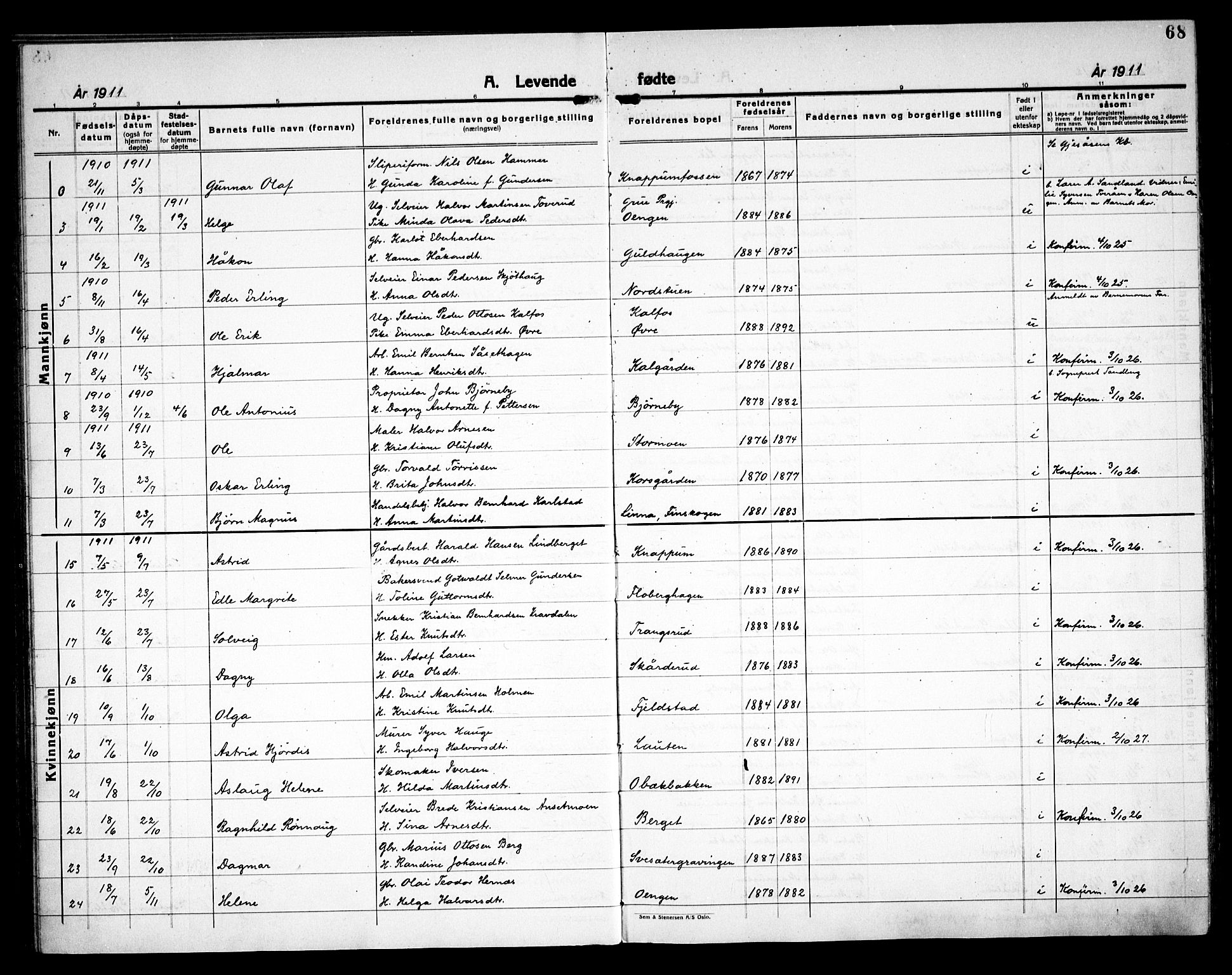 Åsnes prestekontor, AV/SAH-PREST-042/H/Ha/Haa/L0000C: Parish register (official) no. 0A, 1890-1929, p. 68