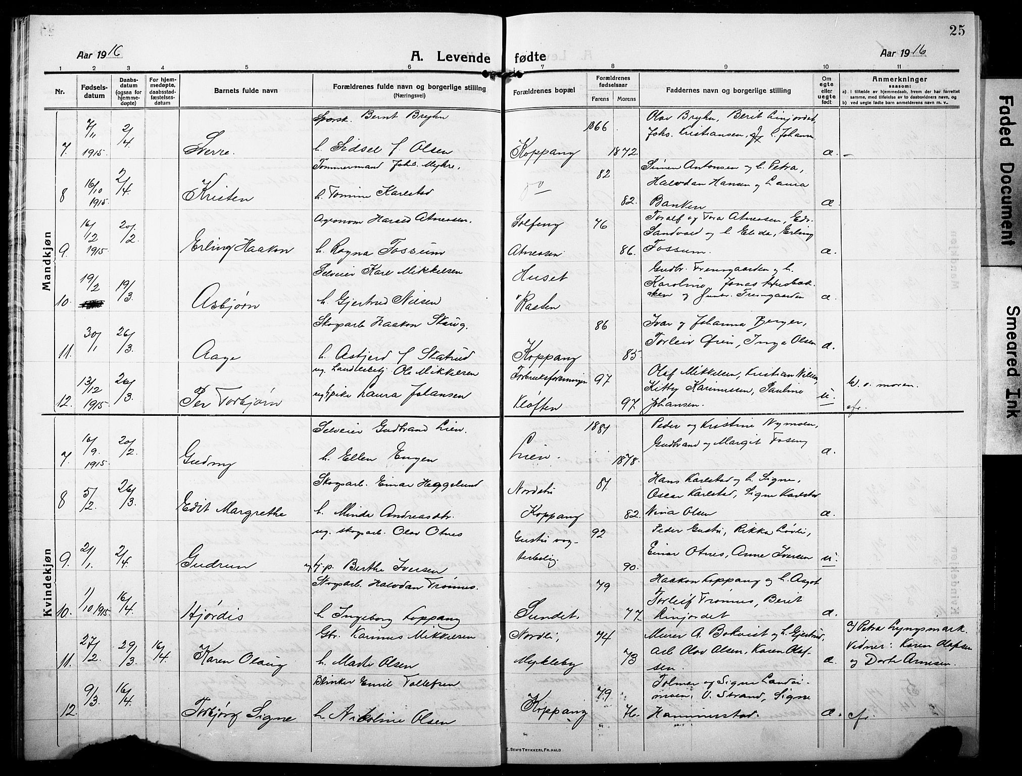 Stor-Elvdal prestekontor, SAH/PREST-052/H/Ha/Hab/L0005: Parish register (copy) no. 5, 1913-1932, p. 25
