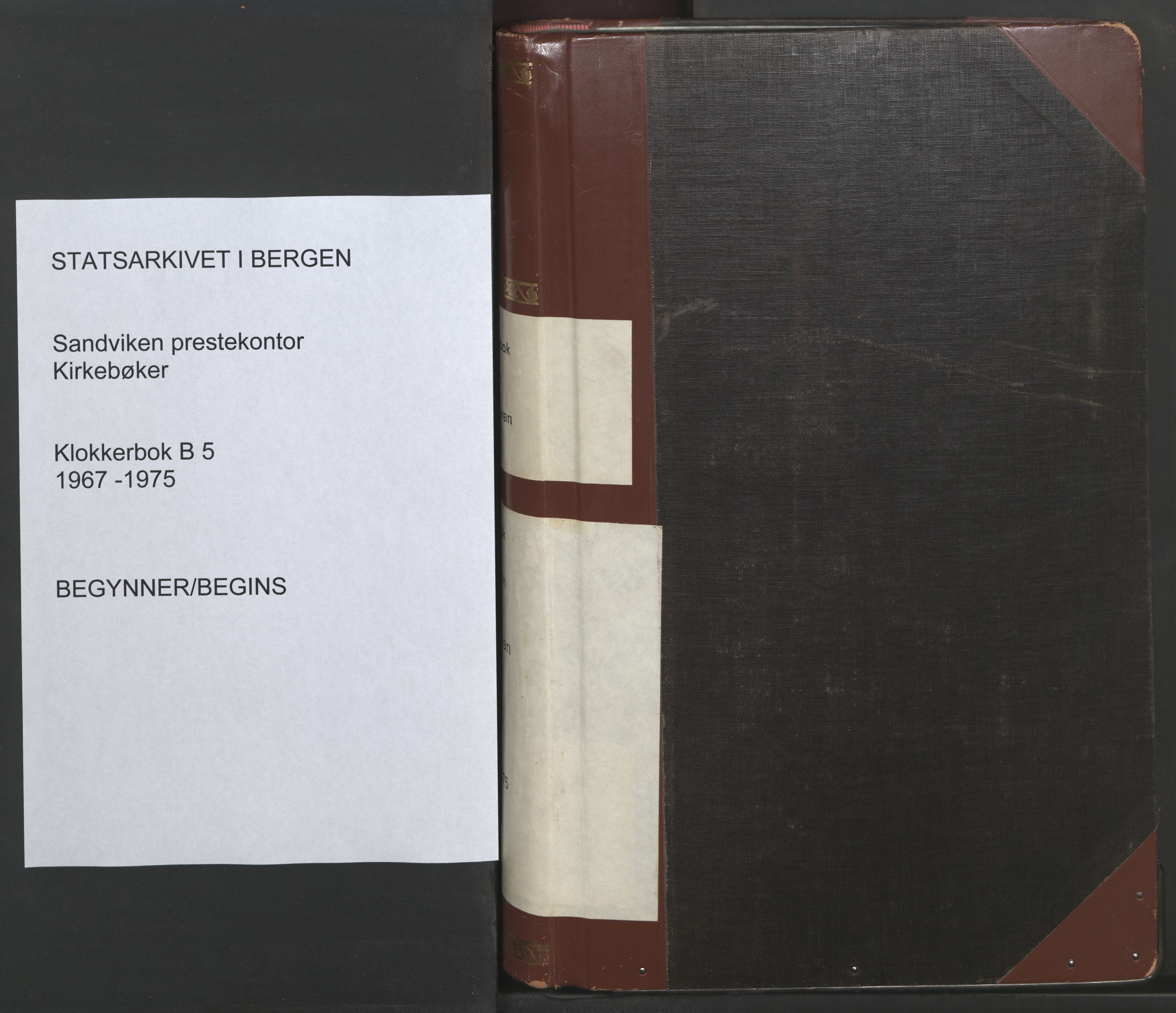 Sandviken Sokneprestembete, SAB/A-77601/H/Hb/L0008: Parish register (copy) no. B 5, 1967-1975