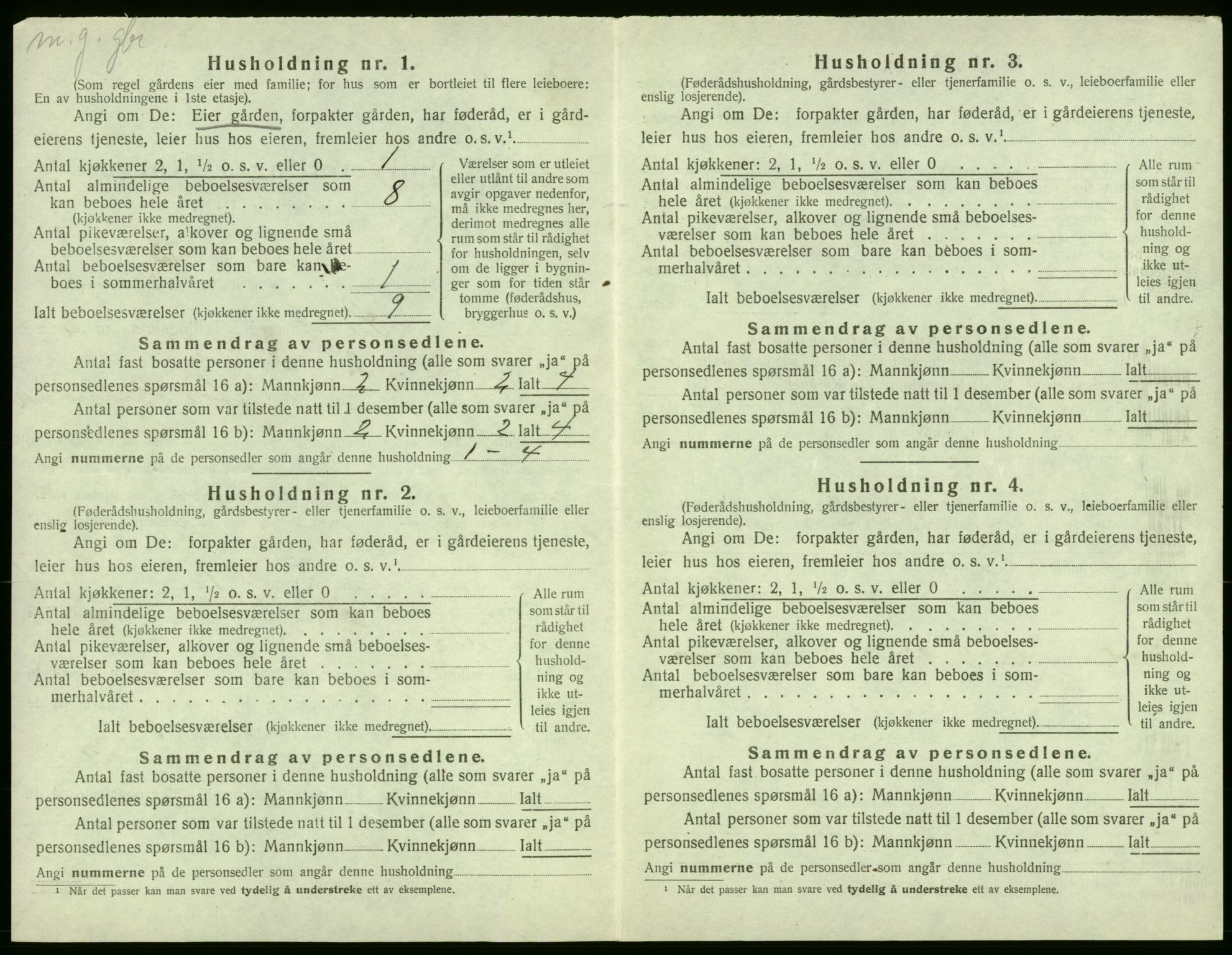 SAB, 1920 census for Stord, 1920, p. 121