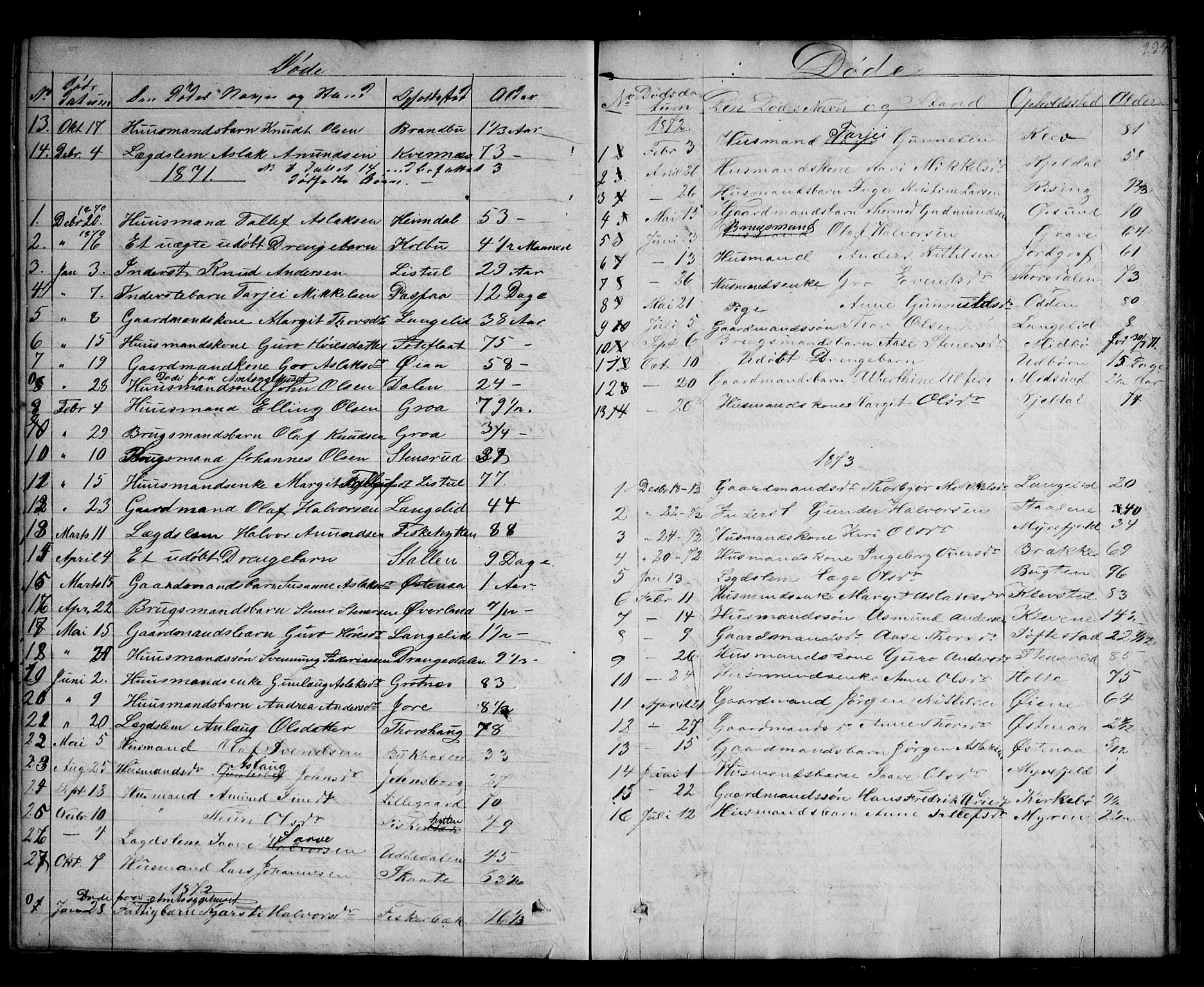 Kviteseid kirkebøker, SAKO/A-276/G/Ga/L0001: Parish register (copy) no. I 1, 1850-1893, p. 234
