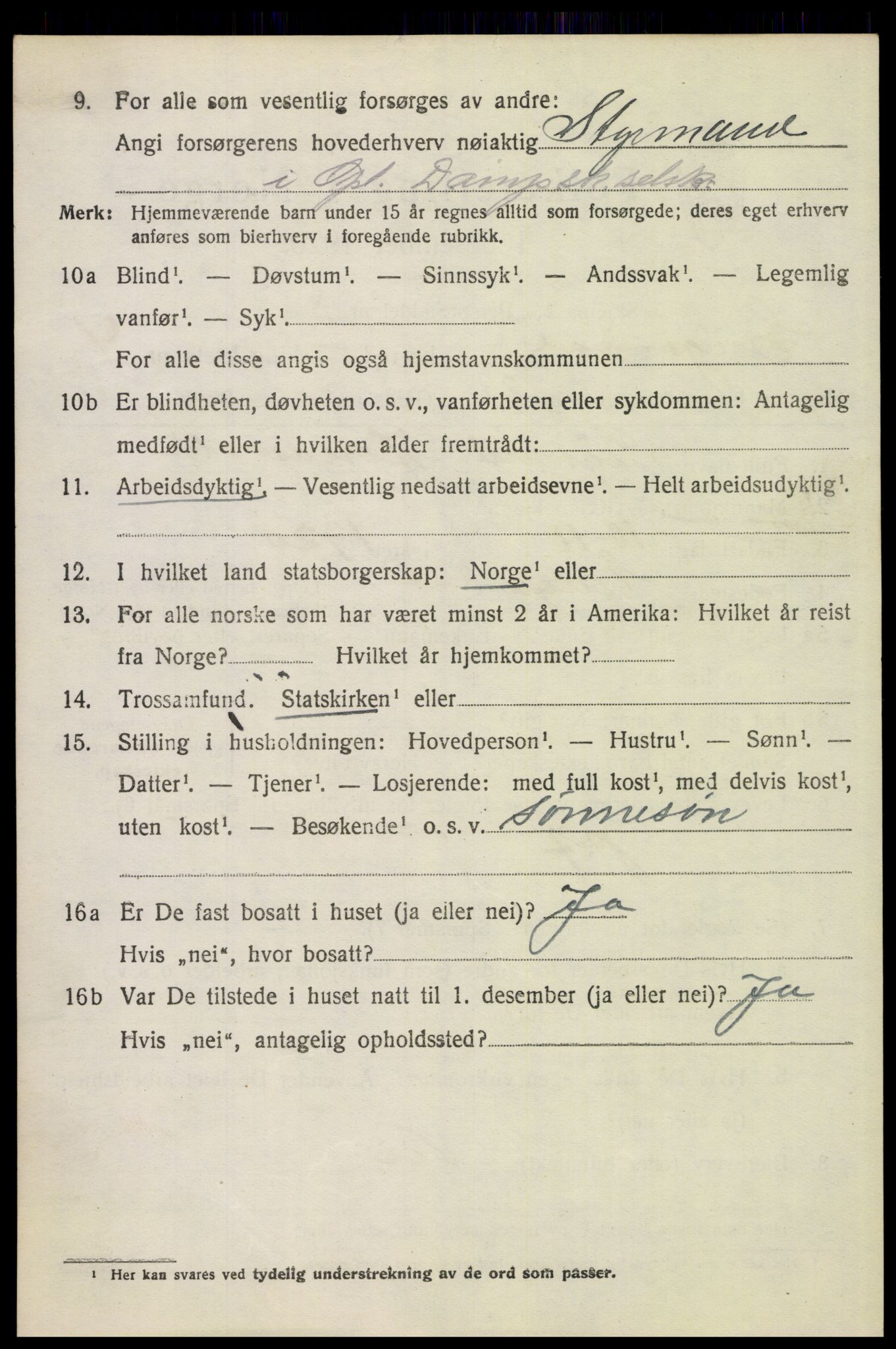 SAH, 1920 census for Engerdal, 1920, p. 2554