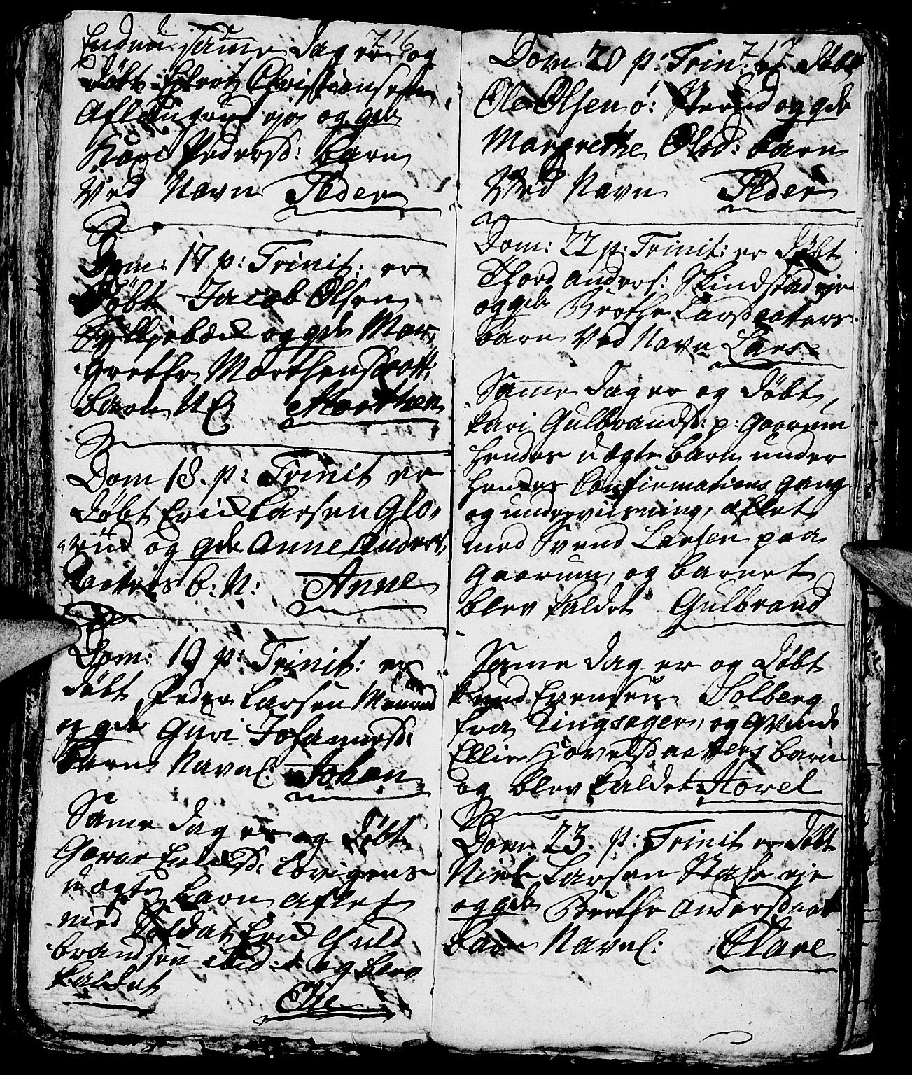 Nes prestekontor, Hedmark, SAH/PREST-020/L/La/L0001: Parish register (copy) no. 1, 1663-1784, p. 716-717