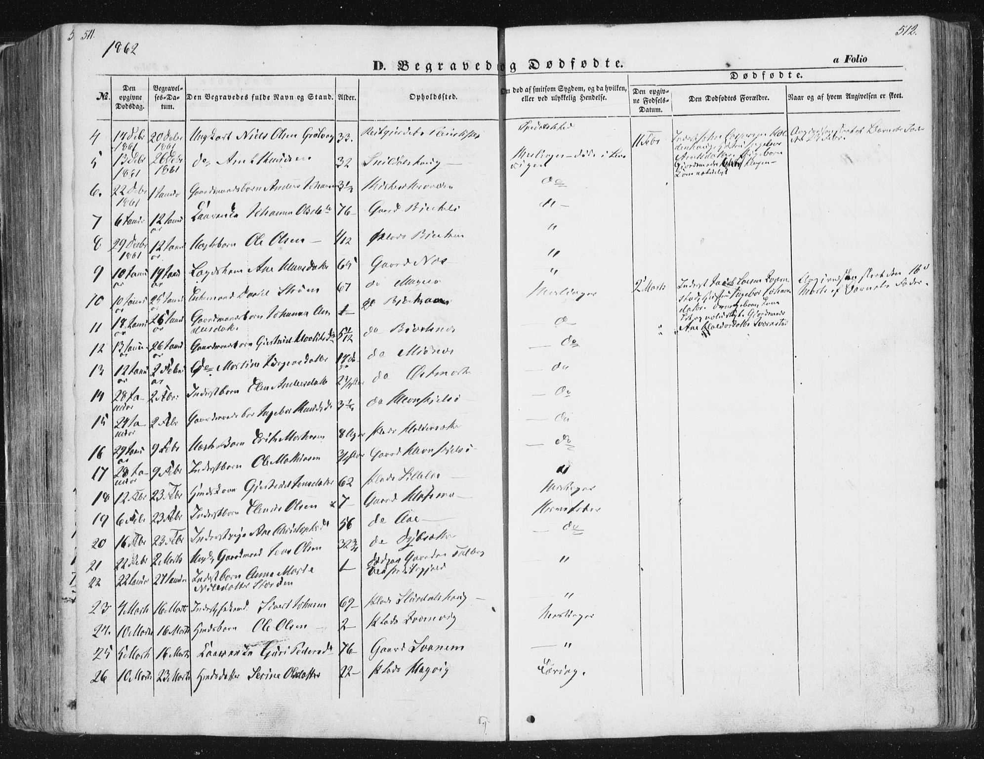 Ministerialprotokoller, klokkerbøker og fødselsregistre - Sør-Trøndelag, AV/SAT-A-1456/630/L0494: Parish register (official) no. 630A07, 1852-1868, p. 511-512