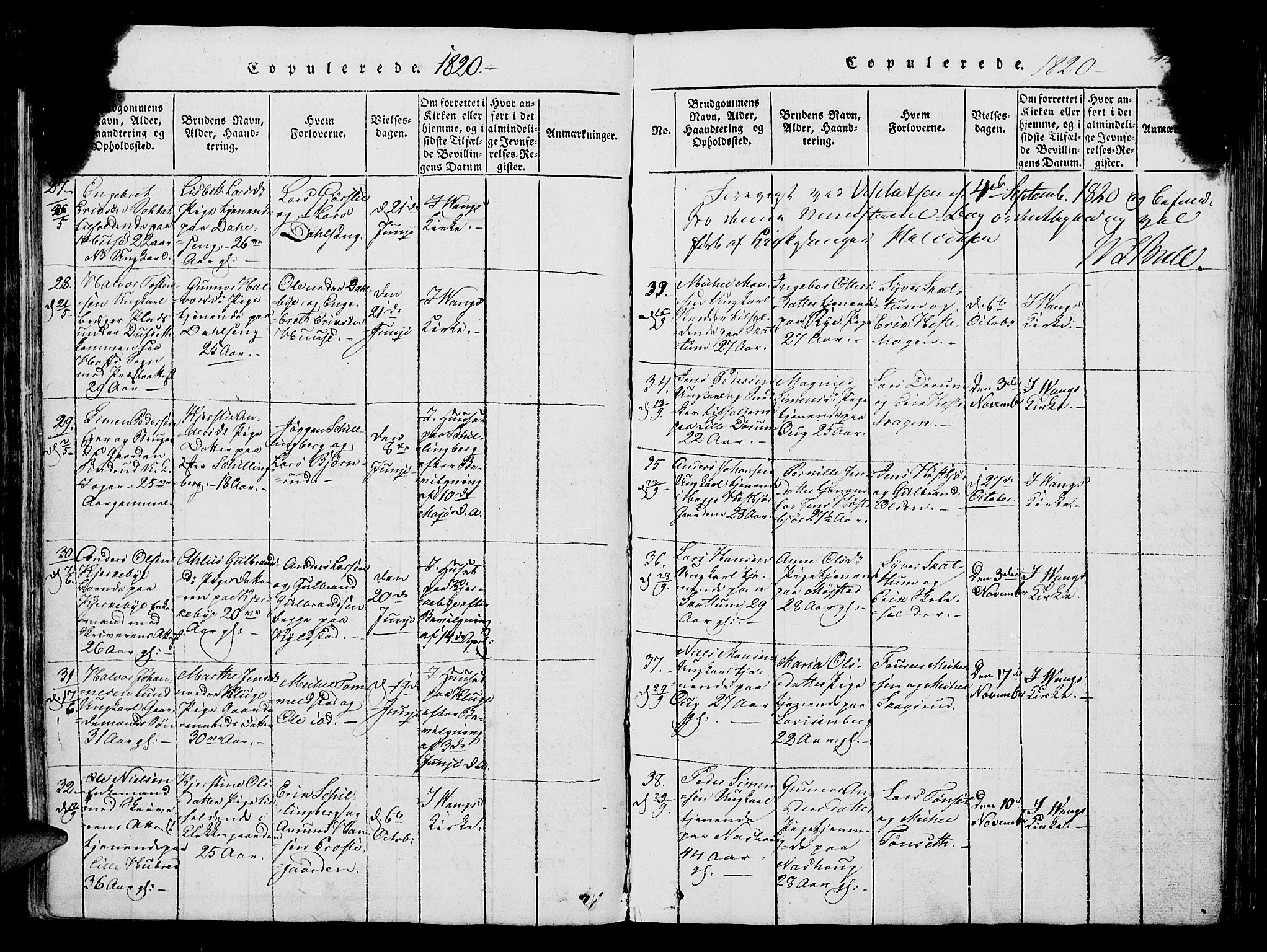 Vang prestekontor, Hedmark, AV/SAH-PREST-008/H/Ha/Hab/L0004: Parish register (copy) no. 4, 1813-1827, p. 439-440