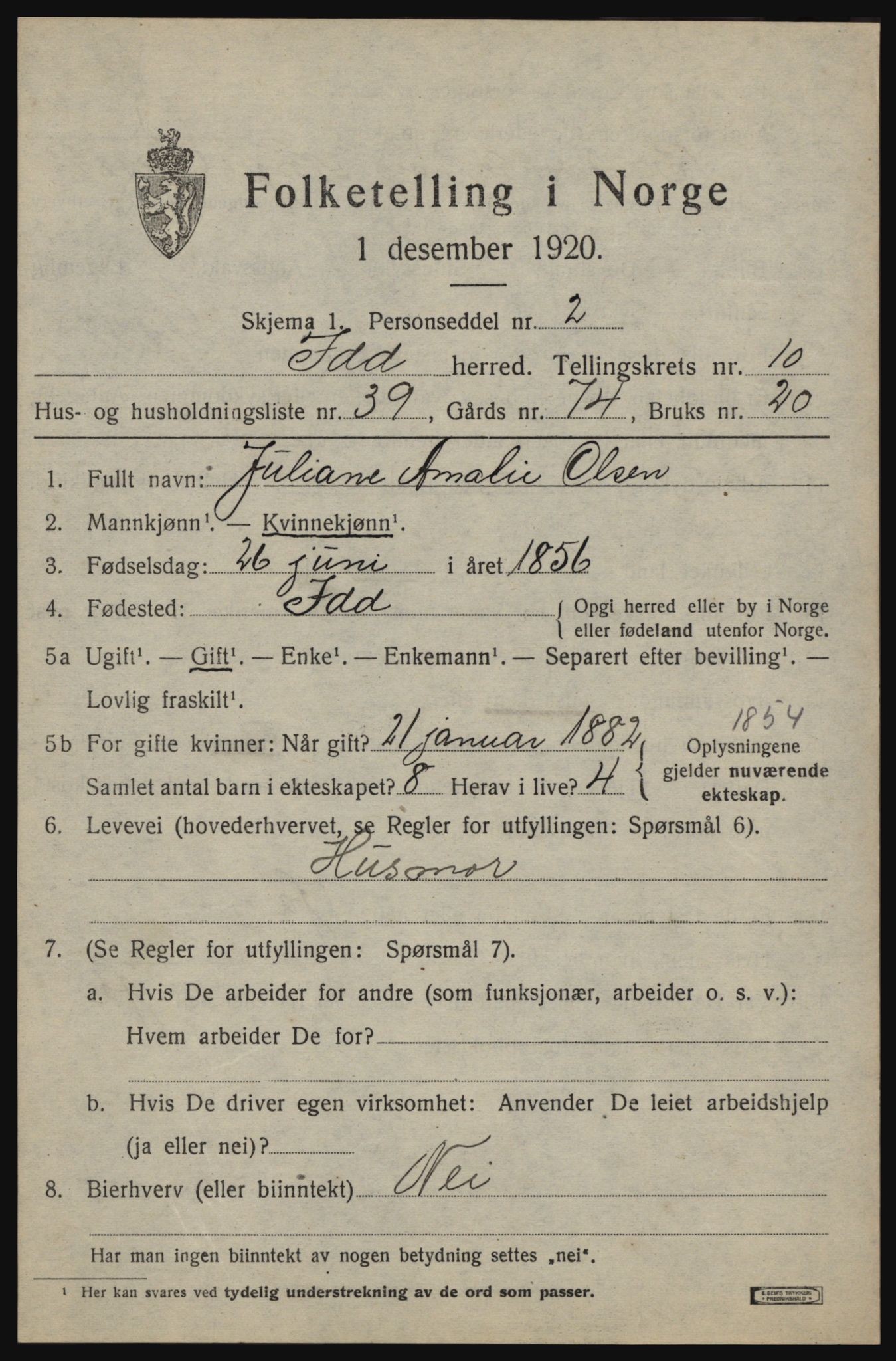 SAO, 1920 census for Idd, 1920, p. 10915