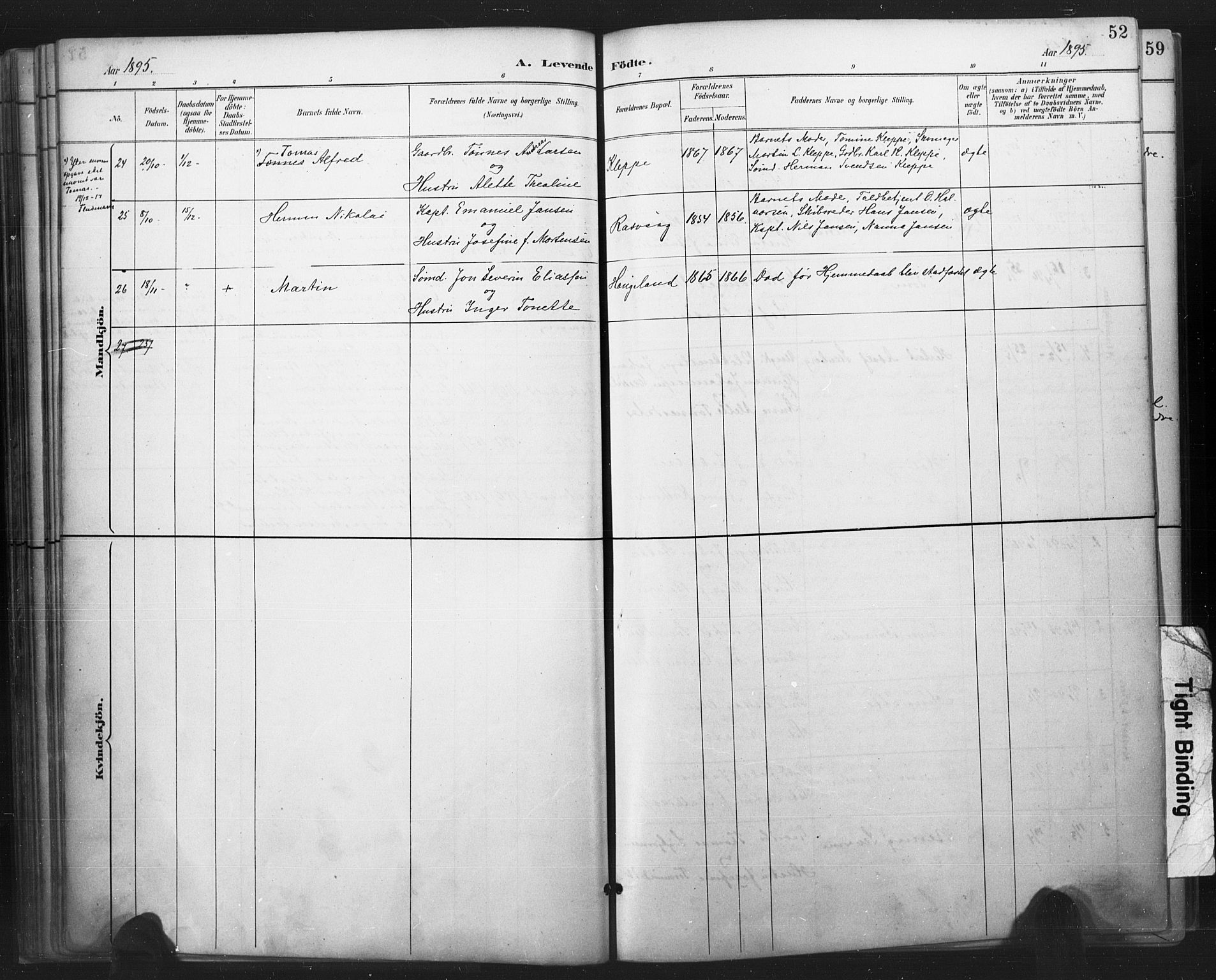 Flekkefjord sokneprestkontor, AV/SAK-1111-0012/F/Fa/Fab/L0006: Parish register (official) no. A 6, 1886-1901, p. 52