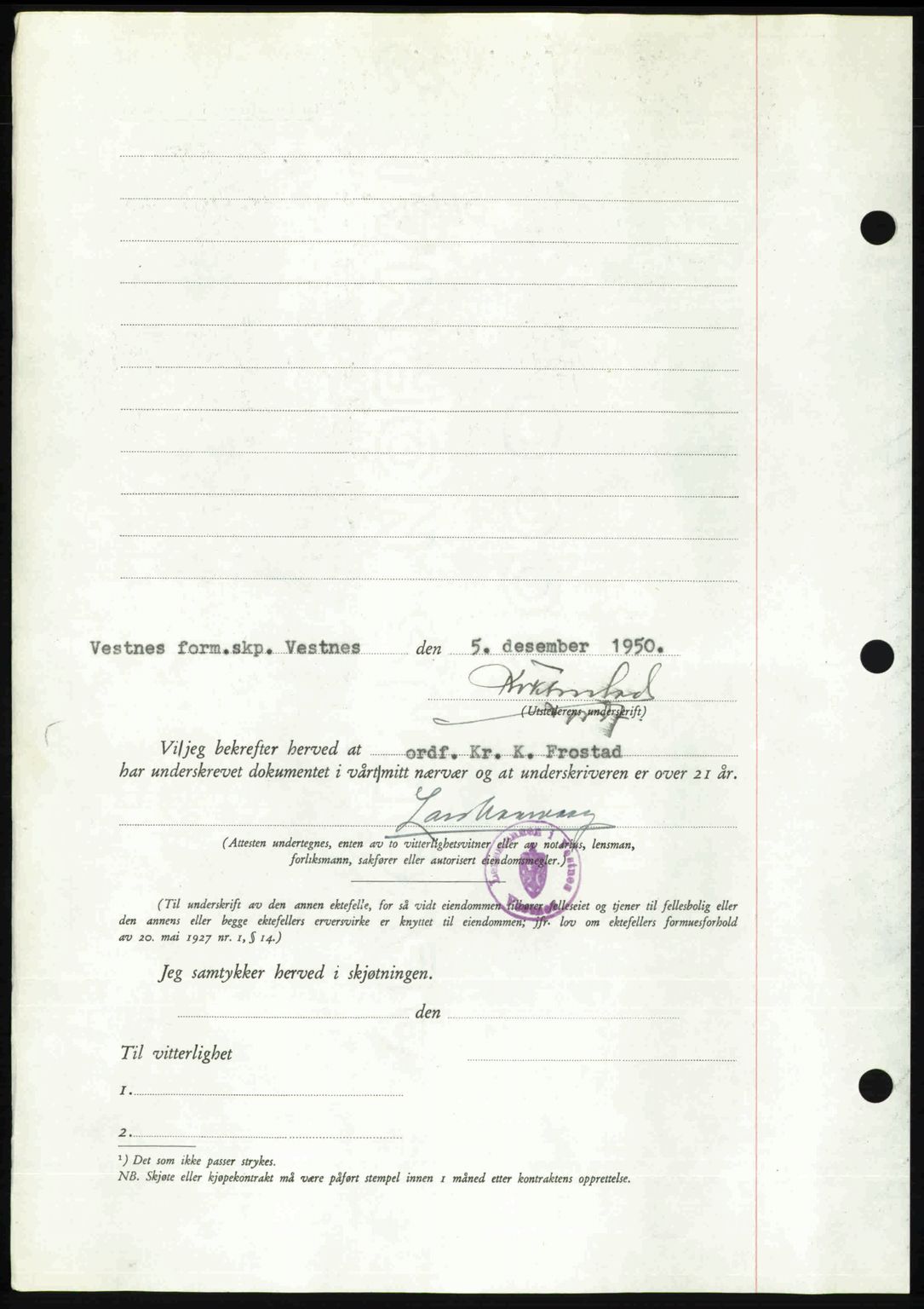 Romsdal sorenskriveri, AV/SAT-A-4149/1/2/2C: Mortgage book no. A35, 1950-1950, Diary no: : 3761/1950