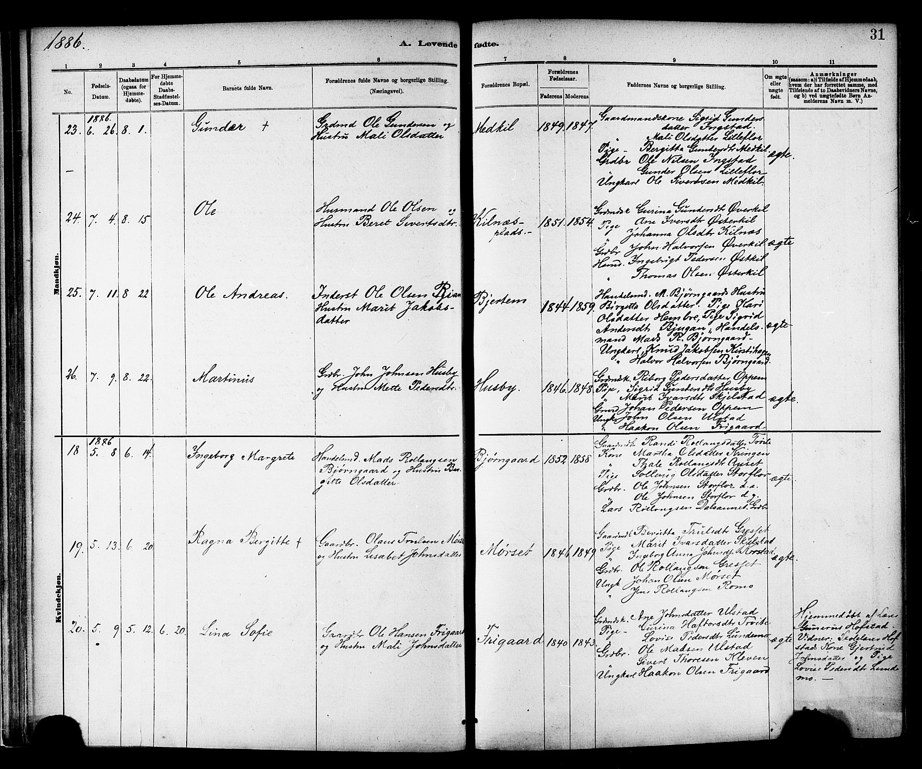 Ministerialprotokoller, klokkerbøker og fødselsregistre - Nord-Trøndelag, AV/SAT-A-1458/703/L0030: Parish register (official) no. 703A03, 1880-1892, p. 31