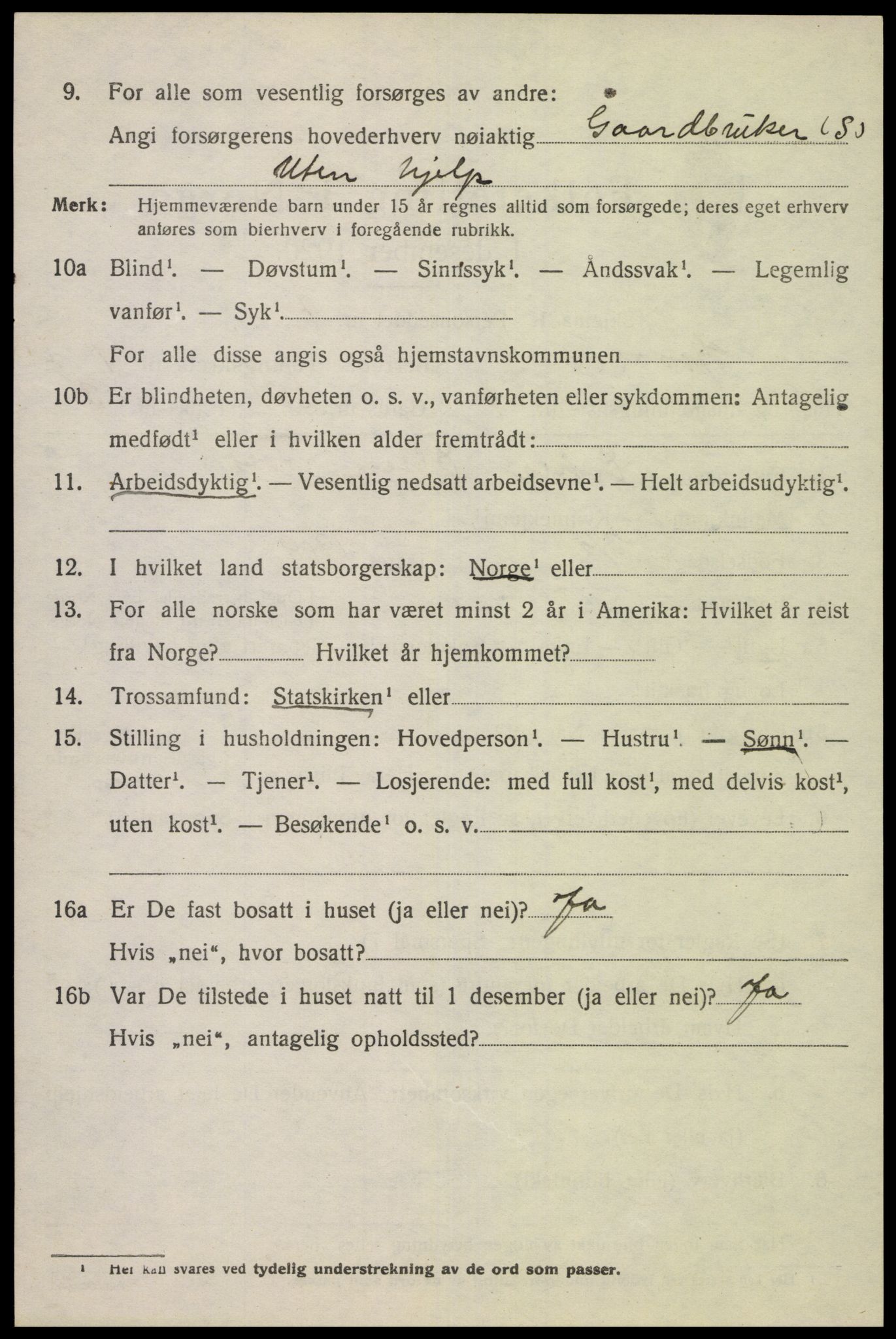 SAK, 1920 census for Kvås, 1920, p. 361