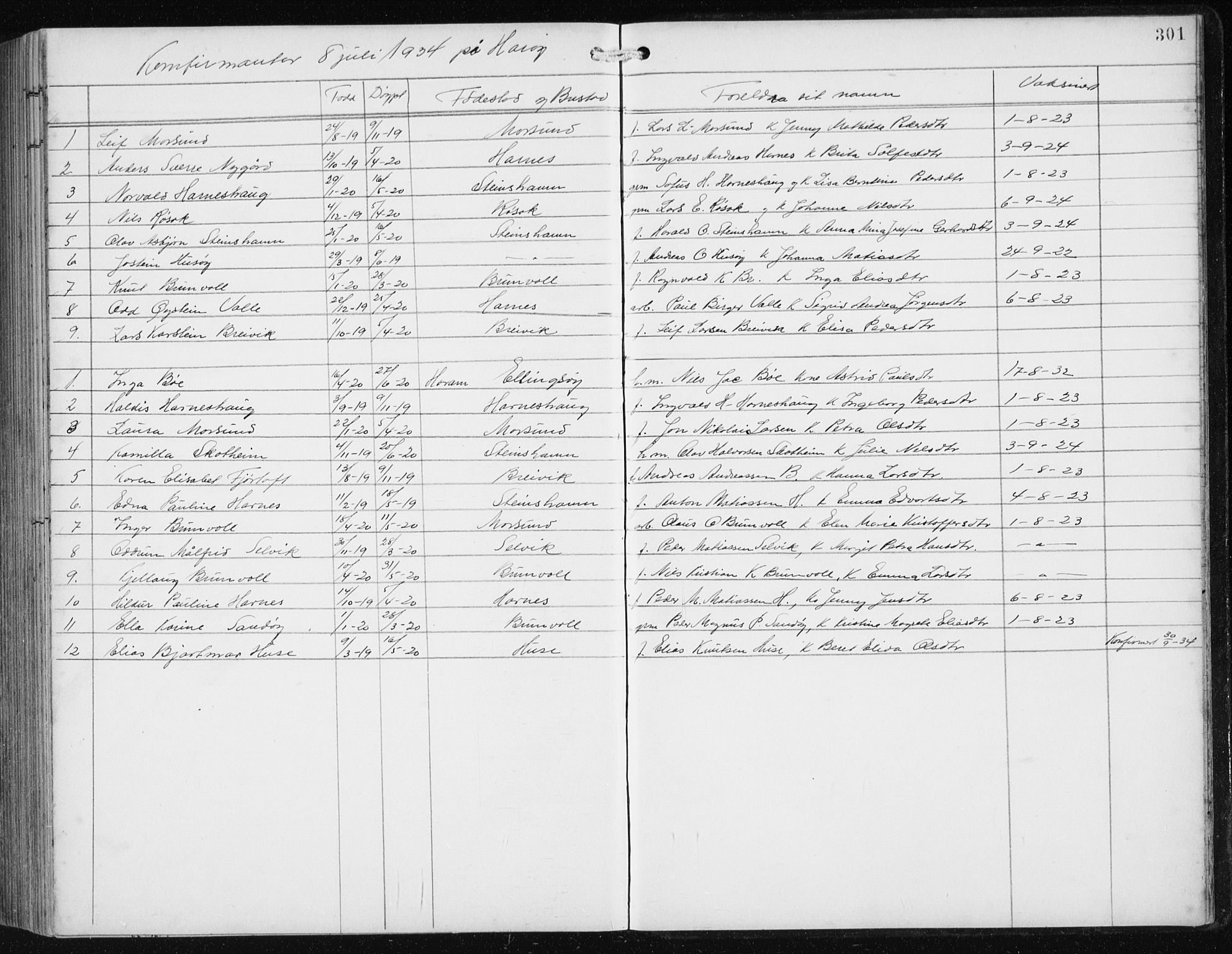 Ministerialprotokoller, klokkerbøker og fødselsregistre - Møre og Romsdal, AV/SAT-A-1454/561/L0733: Parish register (copy) no. 561C03, 1900-1940, p. 301