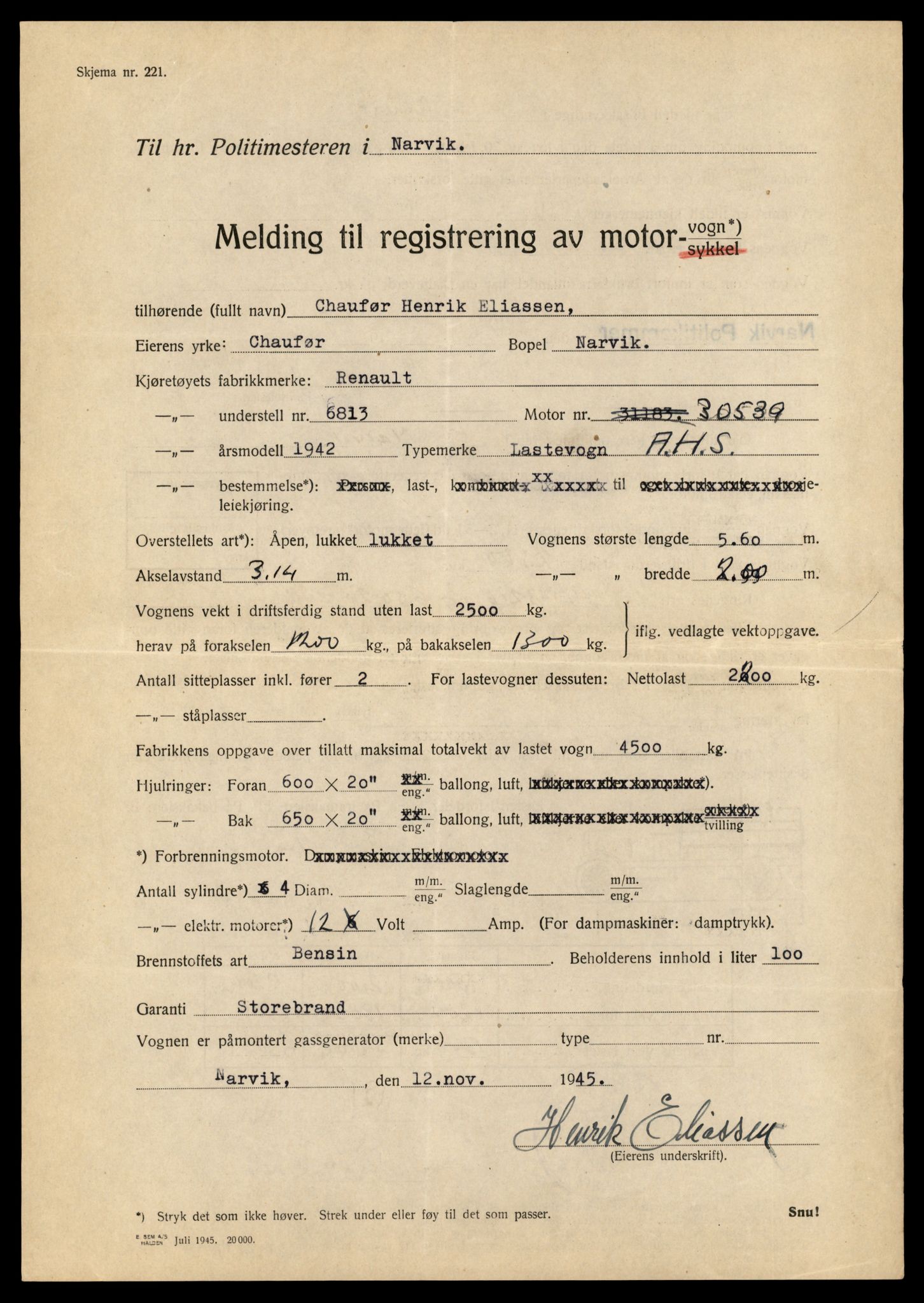 Møre og Romsdal vegkontor - Ålesund trafikkstasjon, AV/SAT-A-4099/F/Fe/L0034: Registreringskort for kjøretøy T 12500 - T 12652, 1927-1998, p. 610