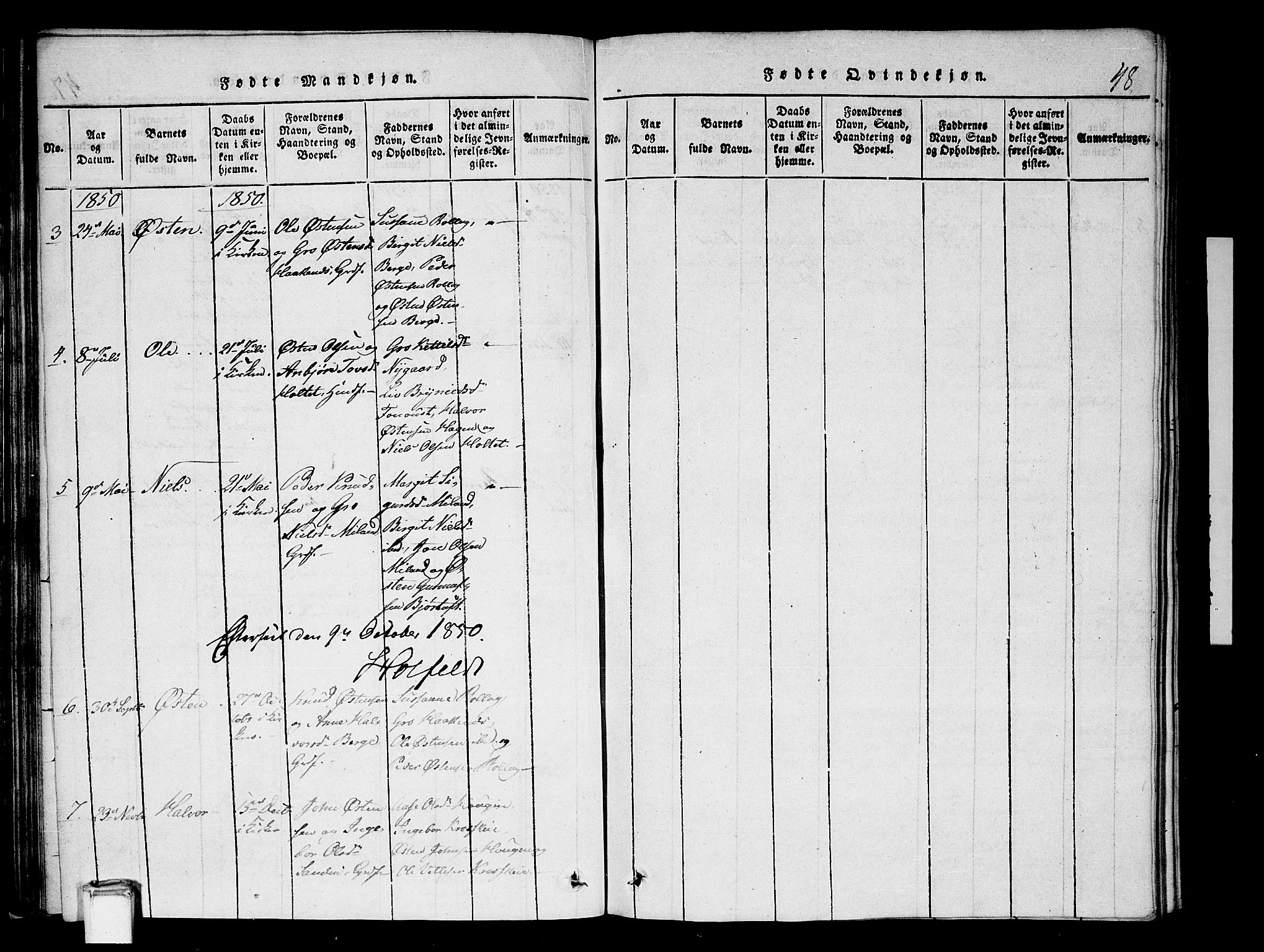 Tinn kirkebøker, AV/SAKO-A-308/G/Gb/L0001: Parish register (copy) no. II 1 /1, 1815-1850, p. 48