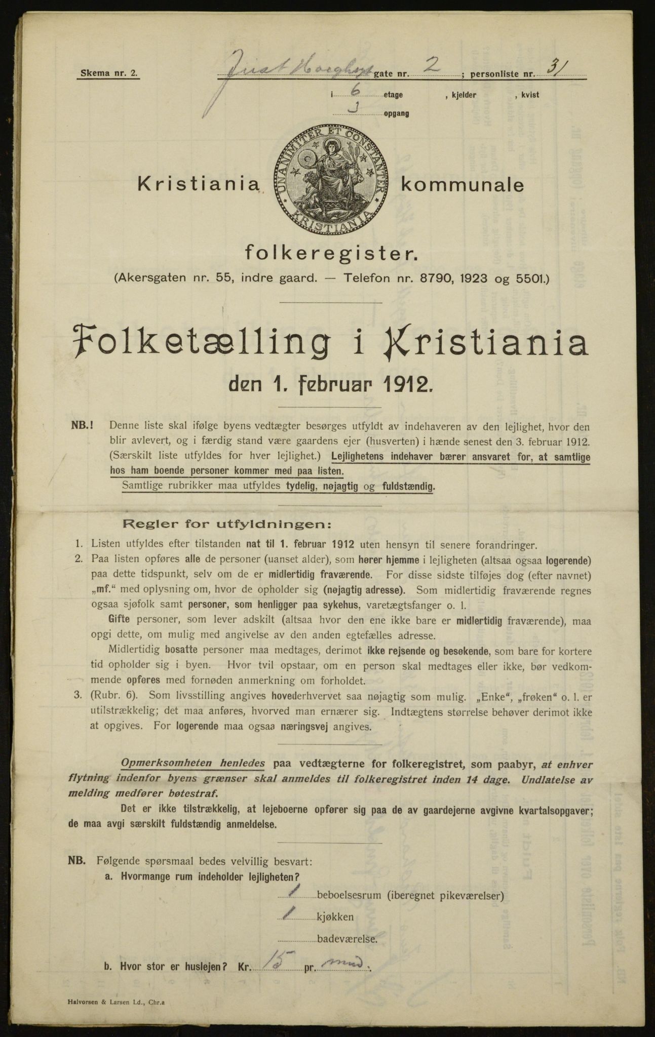 OBA, Municipal Census 1912 for Kristiania, 1912, p. 47923