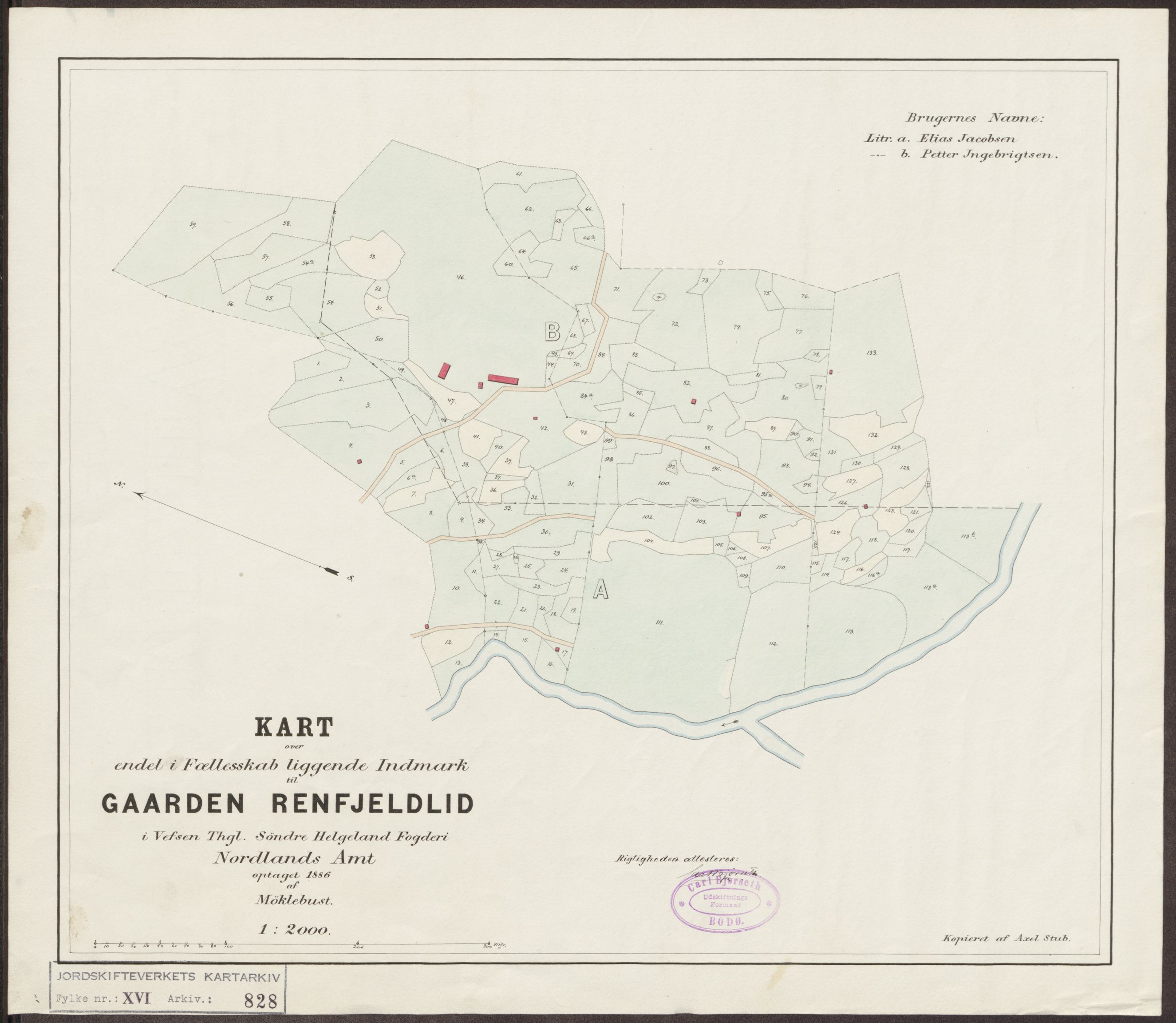 Jordskifteverkets kartarkiv, AV/RA-S-3929/T, 1859-1988, p. 962
