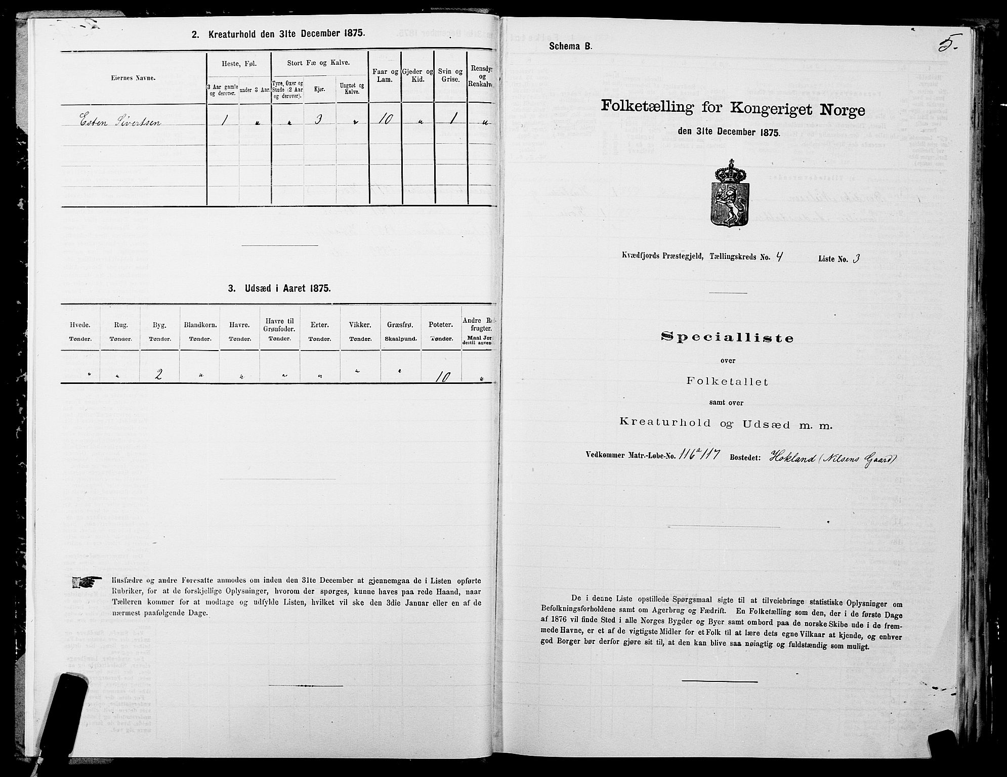 SATØ, 1875 census for 1911P Kvæfjord, 1875, p. 3005