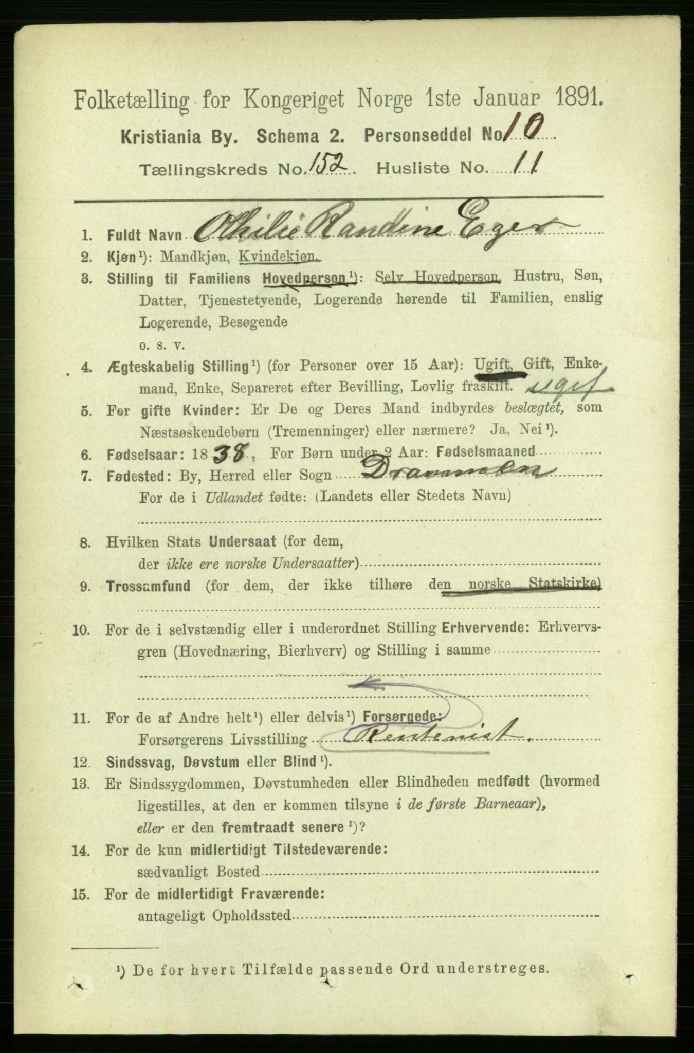 RA, 1891 census for 0301 Kristiania, 1891, p. 85500