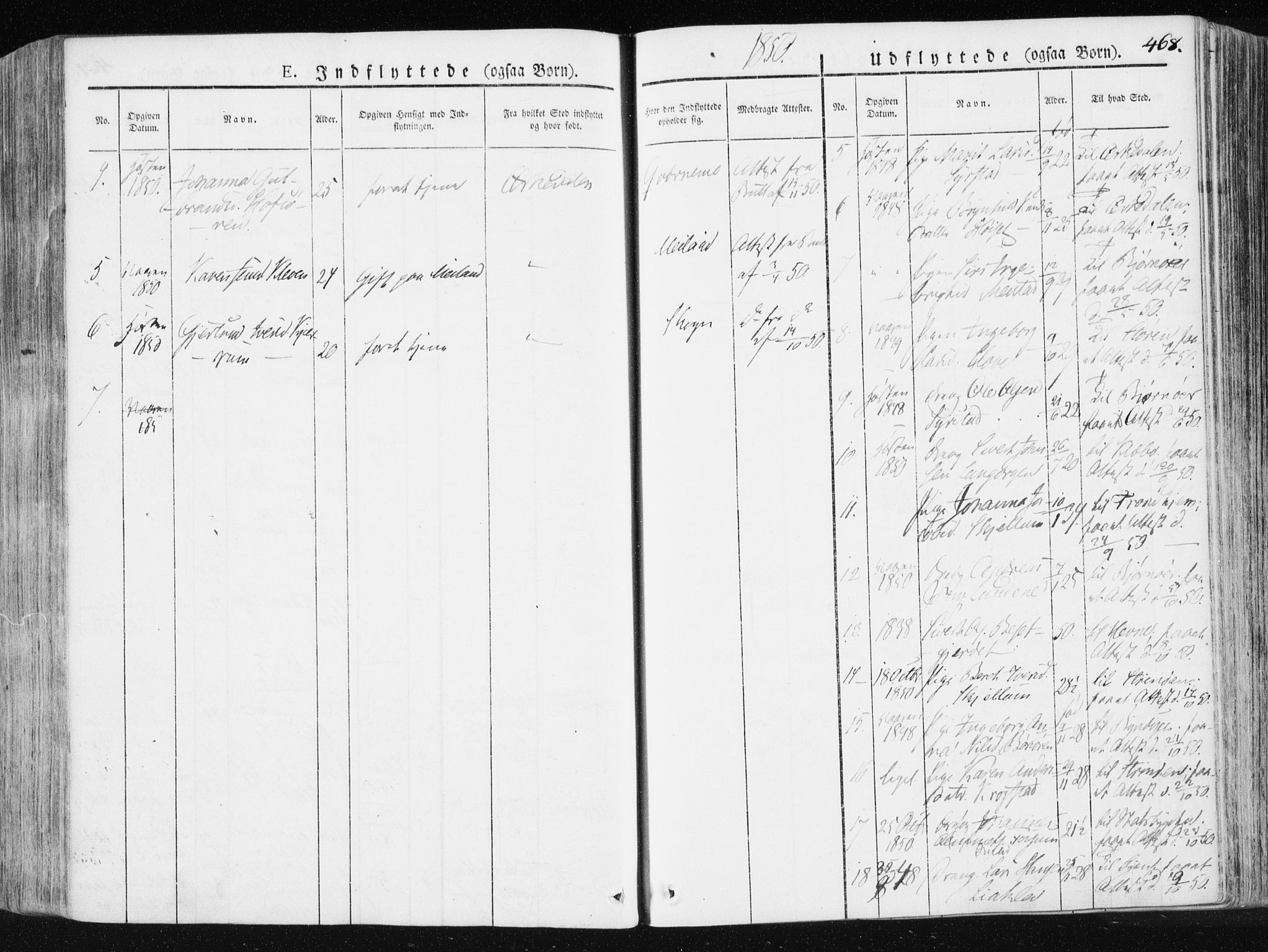 Ministerialprotokoller, klokkerbøker og fødselsregistre - Sør-Trøndelag, SAT/A-1456/665/L0771: Parish register (official) no. 665A06, 1830-1856, p. 468