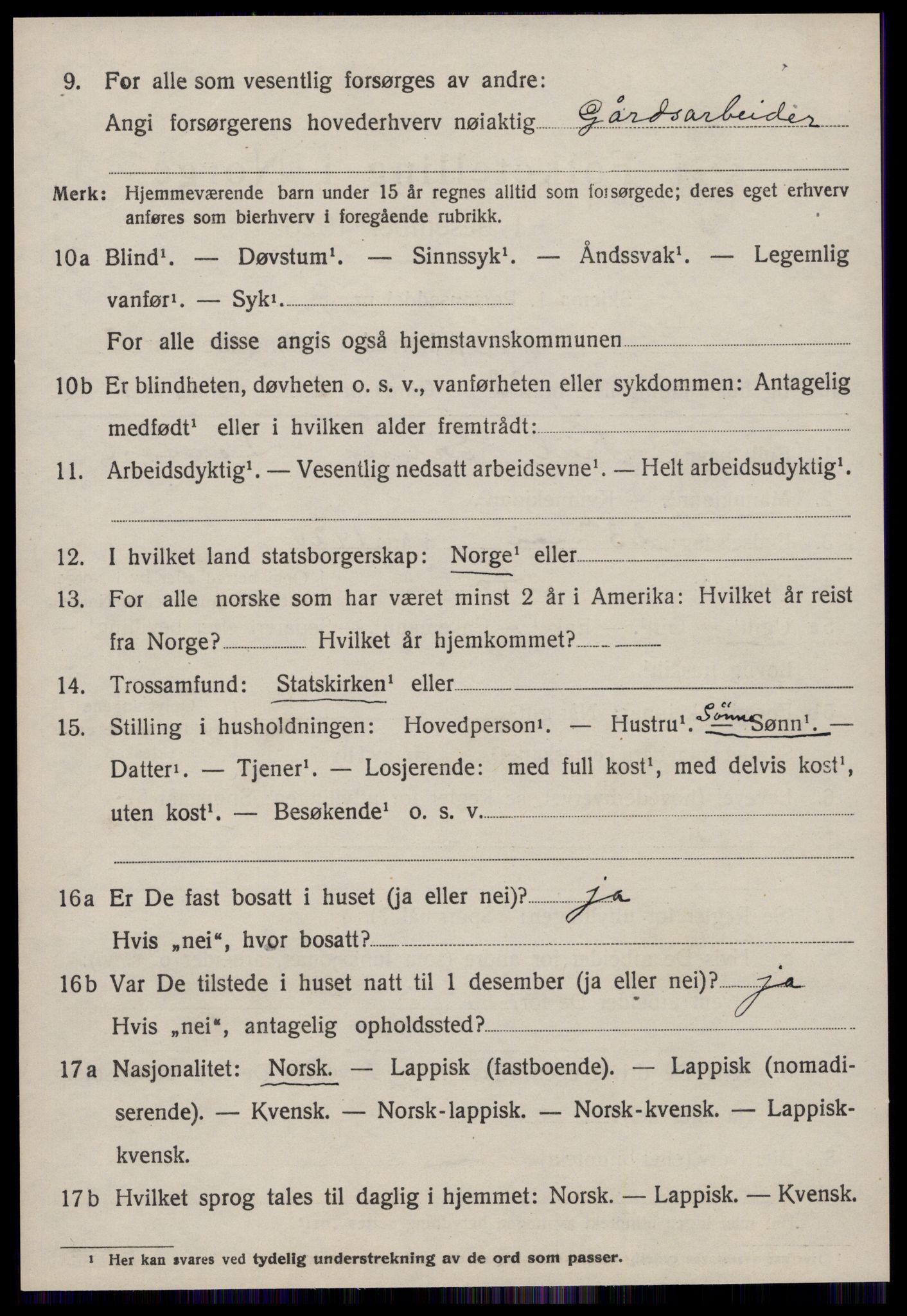 SAT, 1920 census for Å, 1920, p. 2059