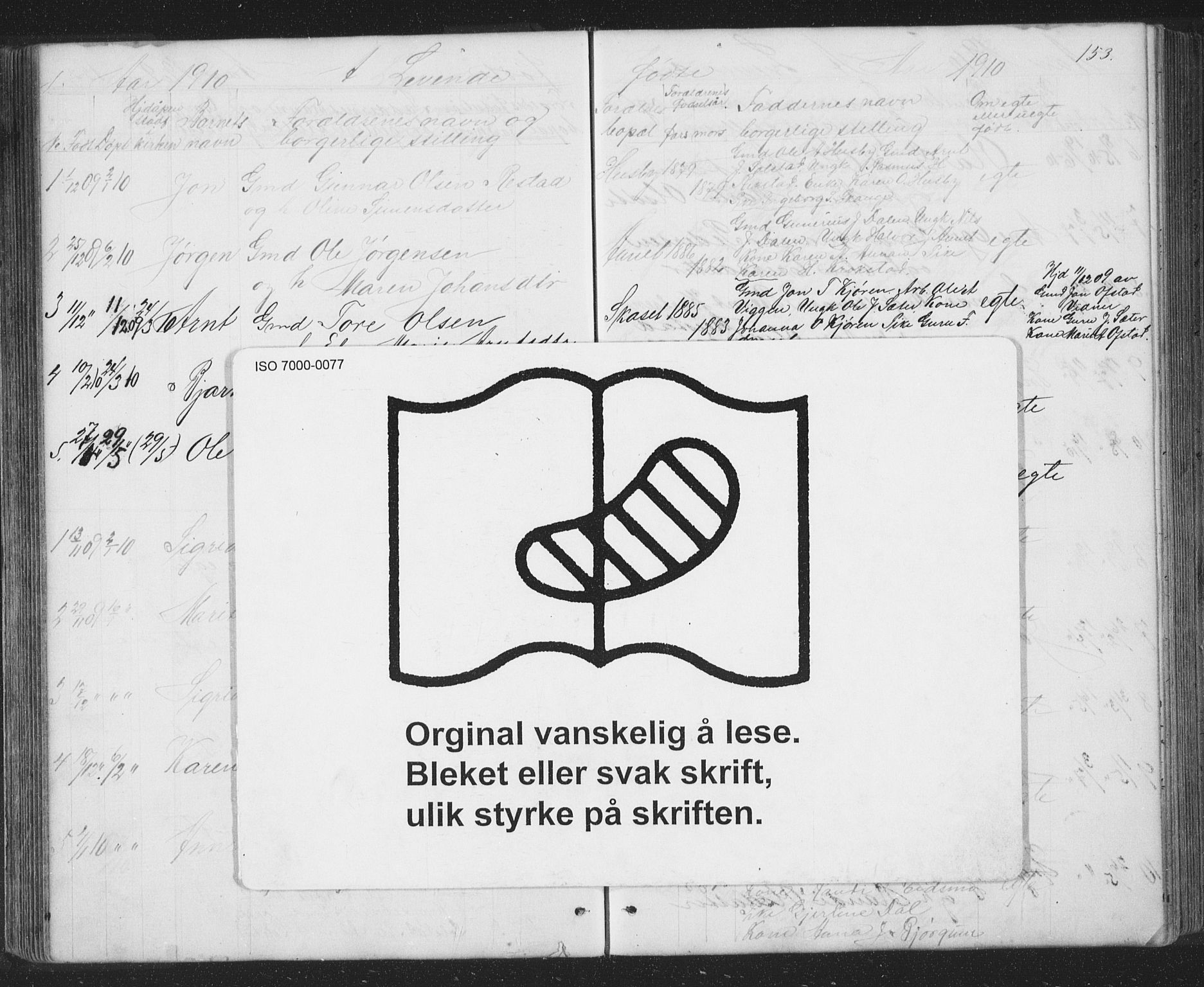 Ministerialprotokoller, klokkerbøker og fødselsregistre - Sør-Trøndelag, SAT/A-1456/667/L0798: Parish register (copy) no. 667C03, 1867-1929, p. 153