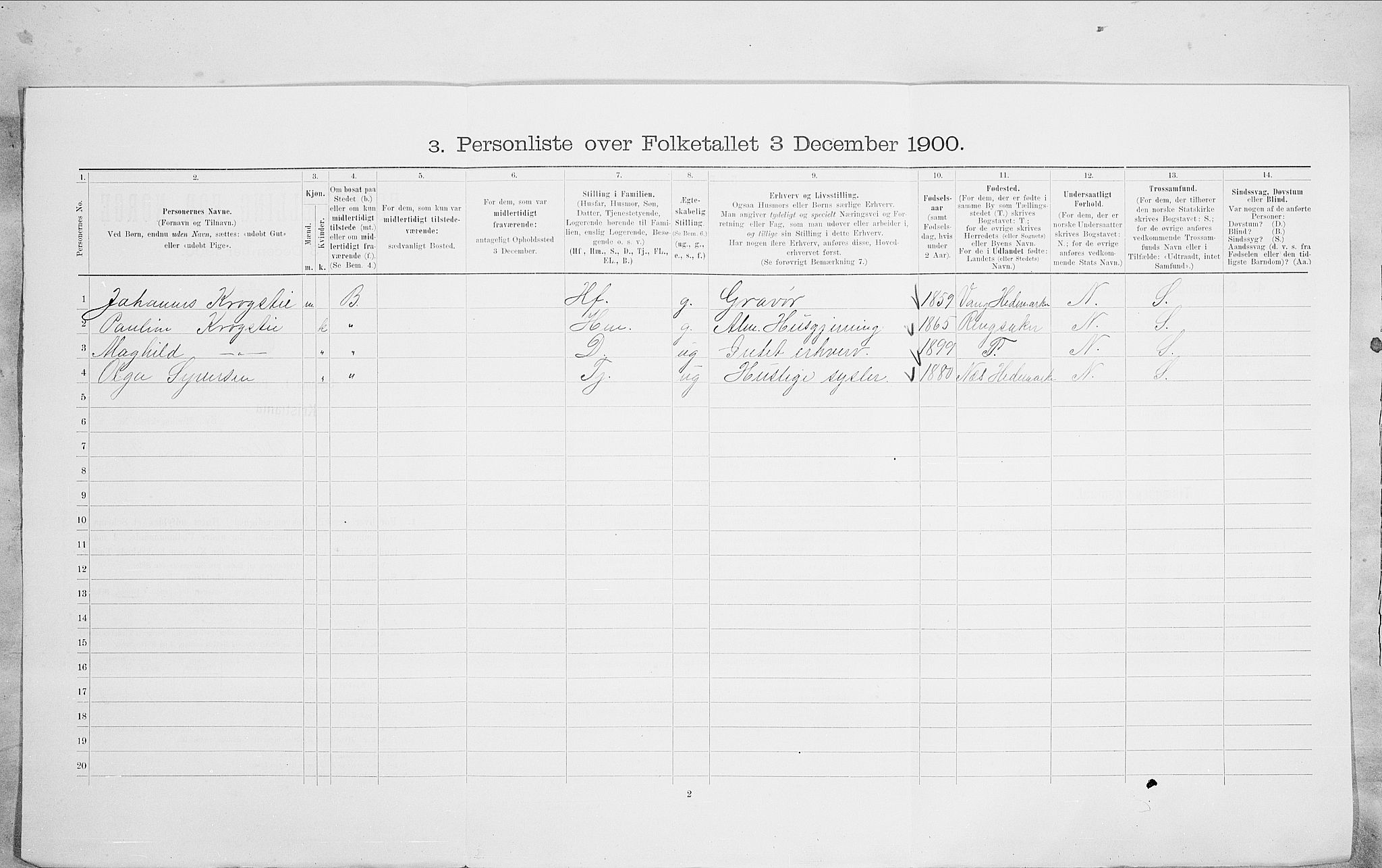 SAO, 1900 census for Kristiania, 1900, p. 92163
