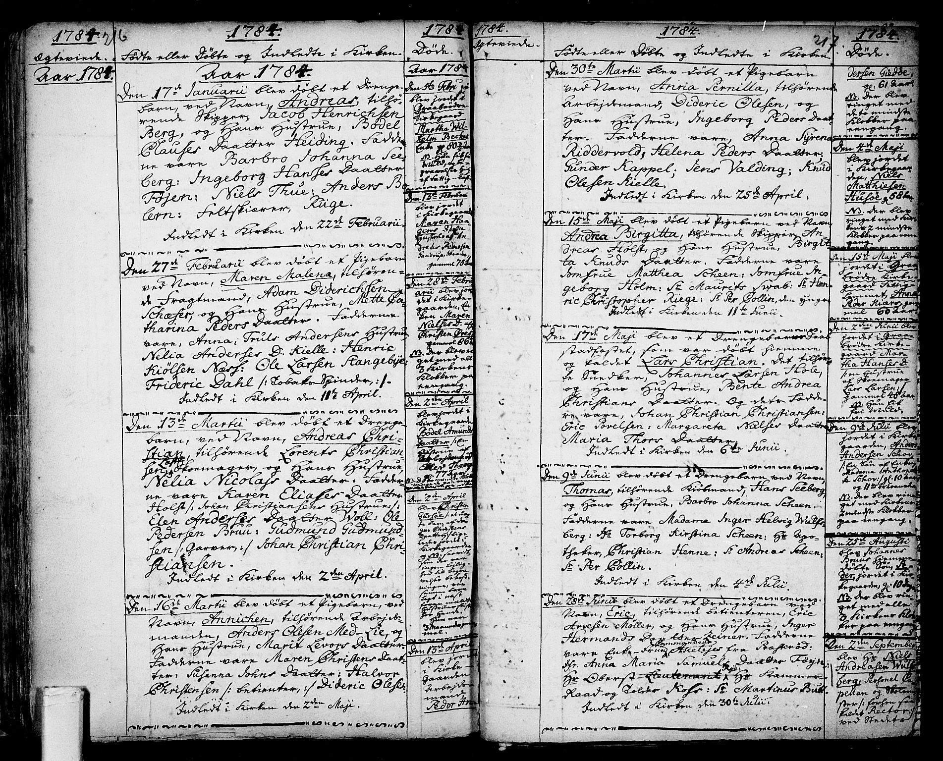 Tønsberg kirkebøker, SAKO/A-330/F/Fb/L0001: Parish register (official) no. II 1, 1690-1796, p. 216-217