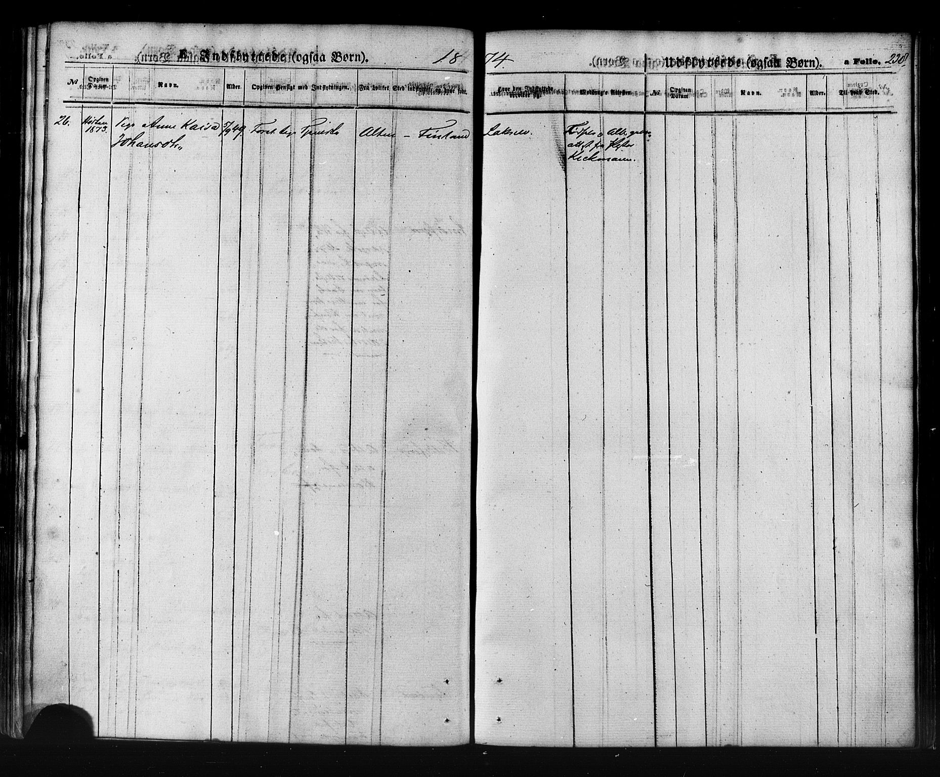 Kistrand/Porsanger sokneprestembete, AV/SATØ-S-1351/H/Ha/L0005.kirke: Parish register (official) no. 5, 1860-1874, p. 238