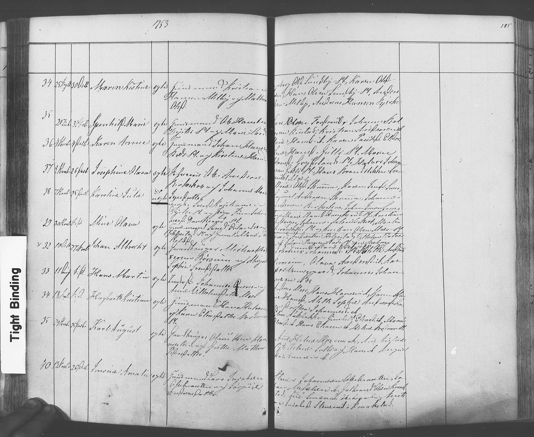 Ås prestekontor Kirkebøker, AV/SAO-A-10894/F/Fa/L0006: Parish register (official) no. I 6, 1841-1853, p. 184-185