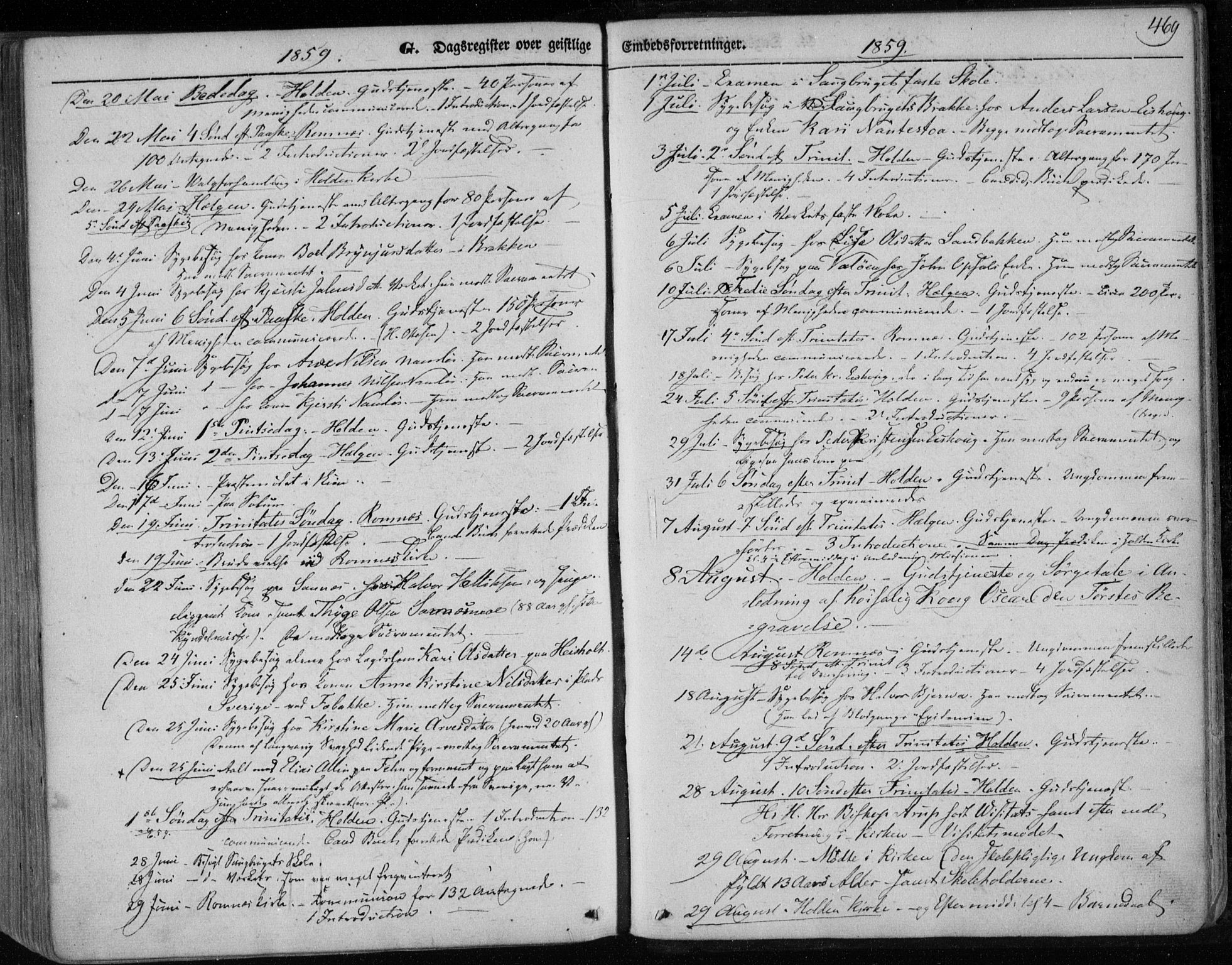 Holla kirkebøker, AV/SAKO-A-272/F/Fa/L0005: Parish register (official) no. 5, 1849-1860, p. 469