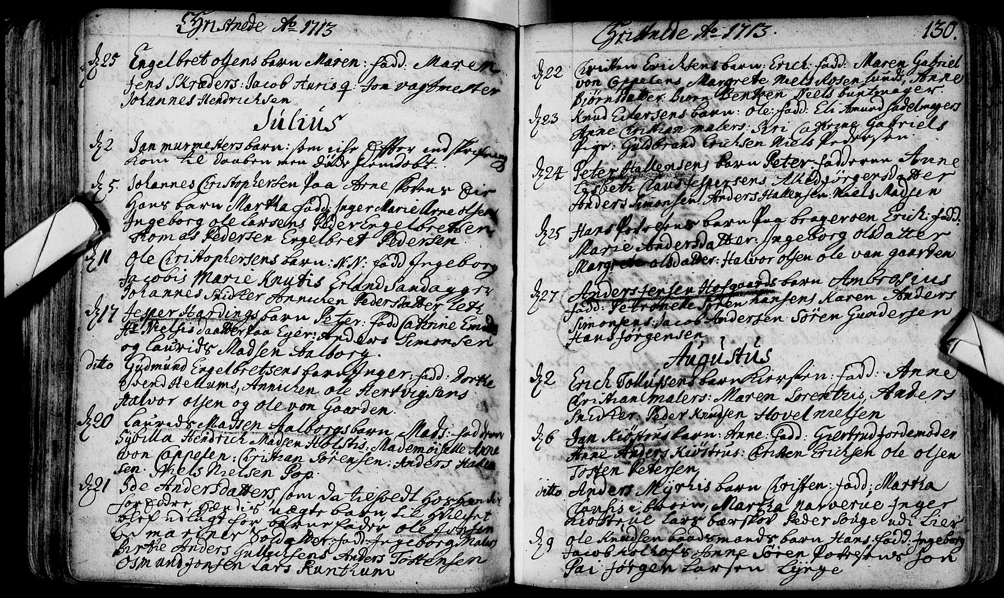 Bragernes kirkebøker, AV/SAKO-A-6/F/Fa/L0003: Parish register (official) no. I 3, 1706-1734, p. 130