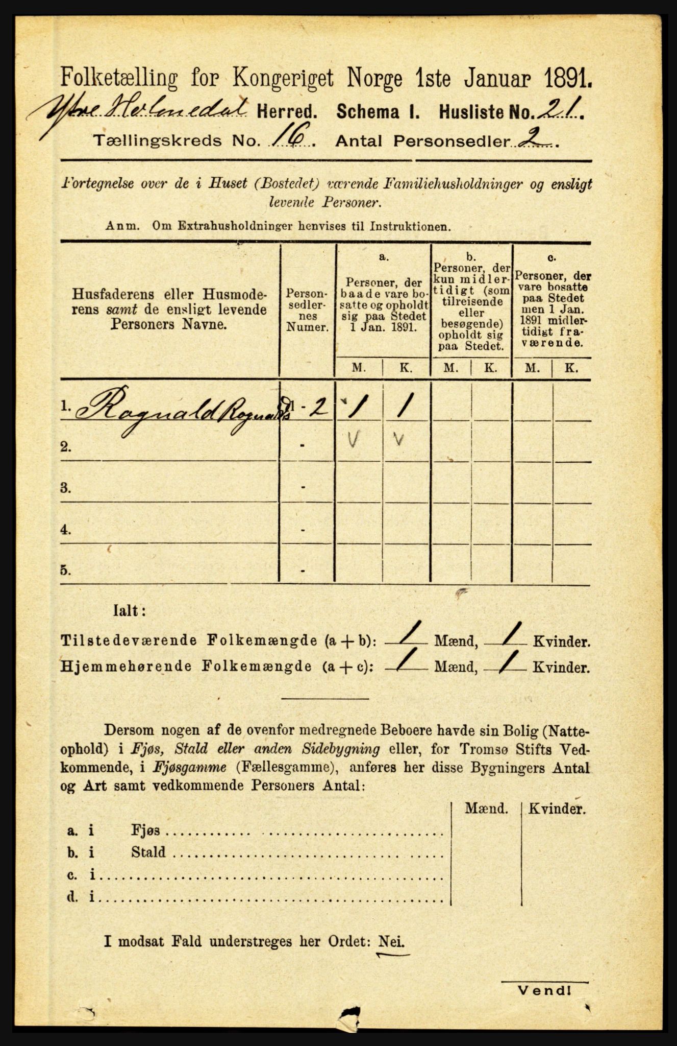 RA, 1891 census for 1429 Ytre Holmedal, 1891, p. 4217