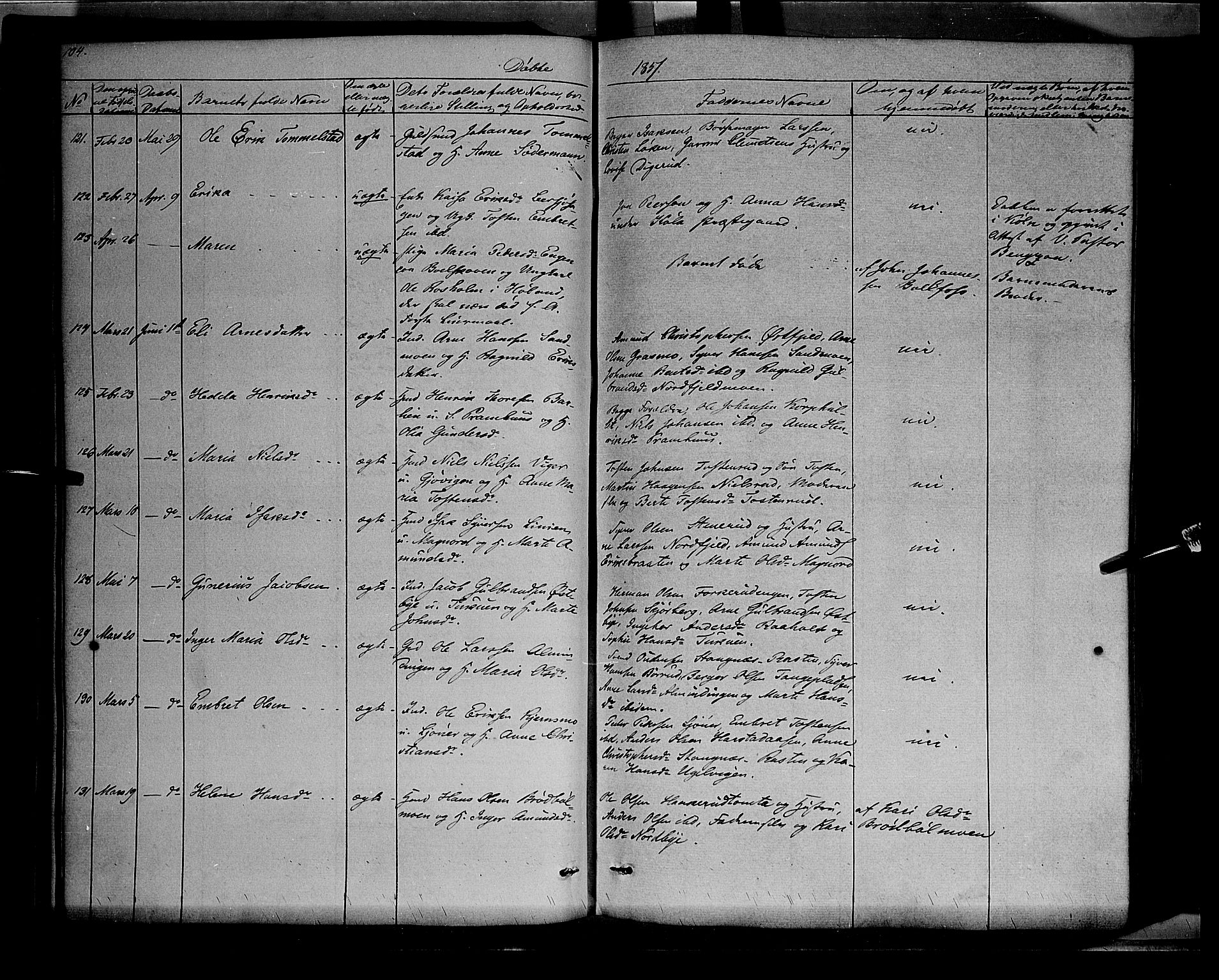 Vinger prestekontor, SAH/PREST-024/H/Ha/Haa/L0009: Parish register (official) no. 9, 1847-1855, p. 104