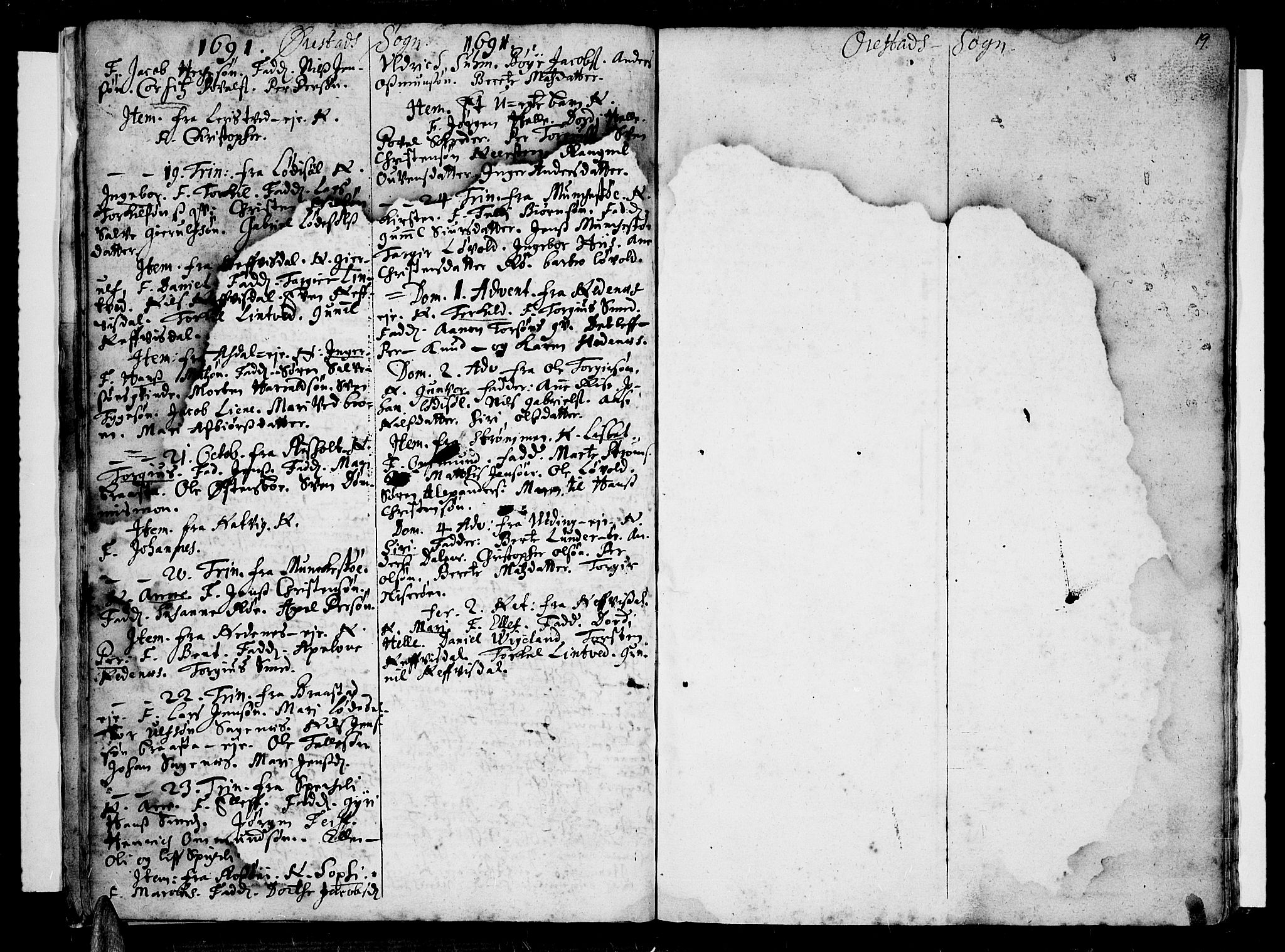 Øyestad sokneprestkontor, SAK/1111-0049/F/Fa/L0001: Parish register (official) no. A 1 /1, 1630-1691, p. 19