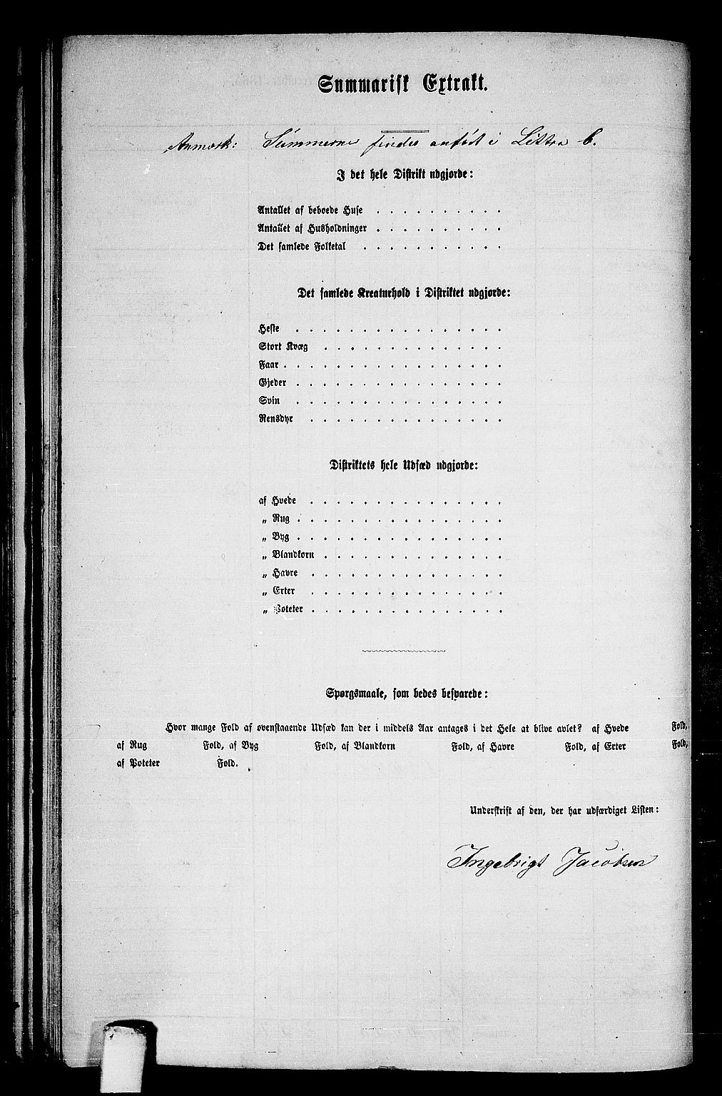 RA, 1865 census for Fosnes, 1865, p. 73